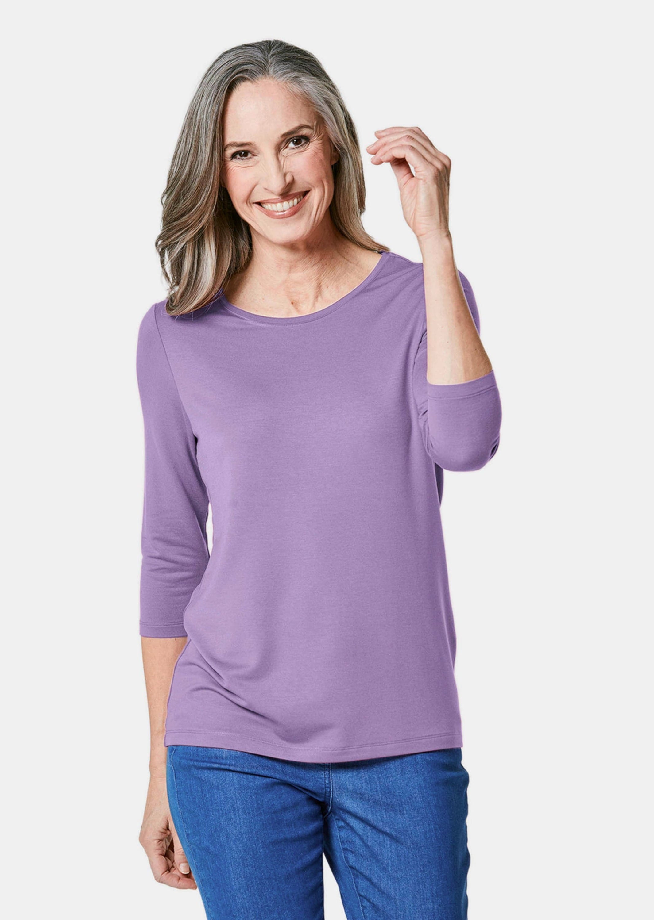 GOLDNER 3/4-Arm-Shirt »Kurzgröße Kombifreundliches Shirt mit ¾ Arm«