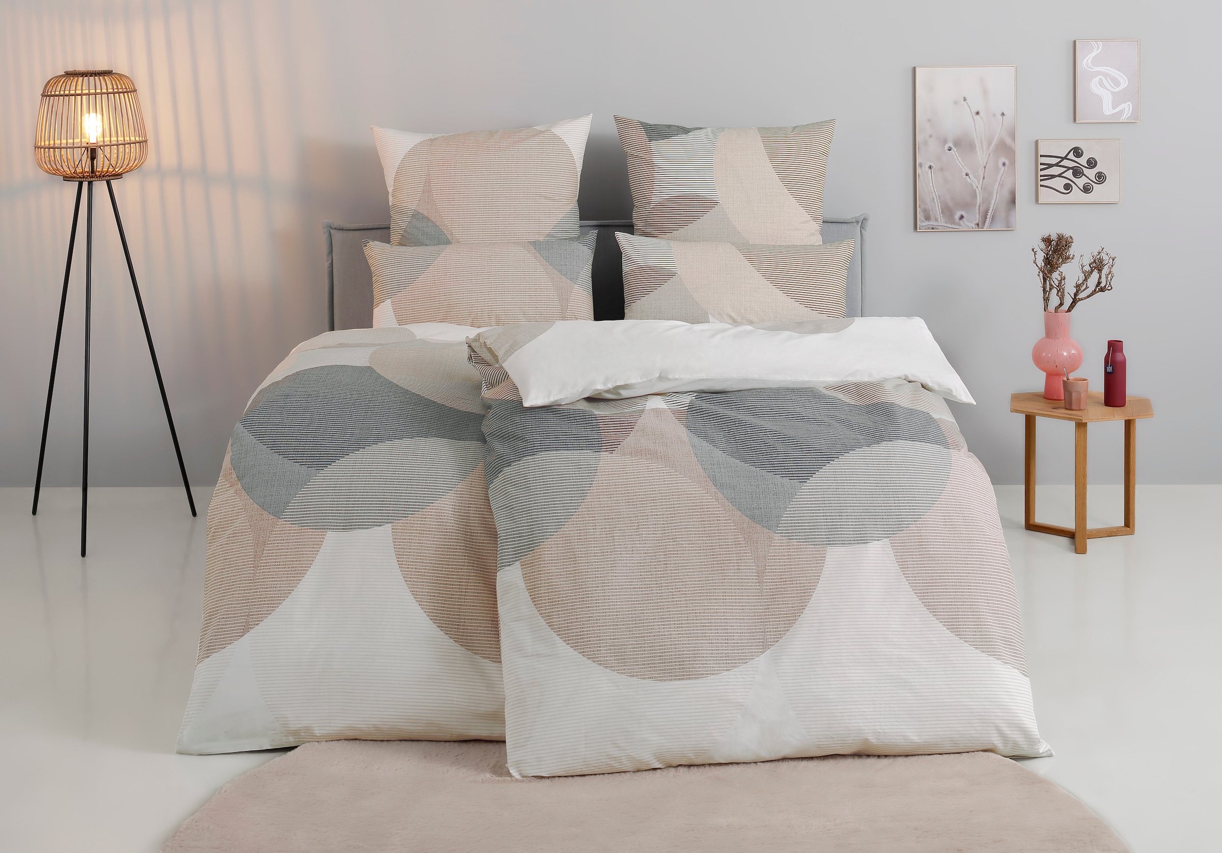 OTTO home Bettwäsche "Carla ab Gr. 135x200 cm und in drei Qualitäten" 2 100% Baumwolle, geometrisches Design, Kreise, Bierbaum by OTTO home