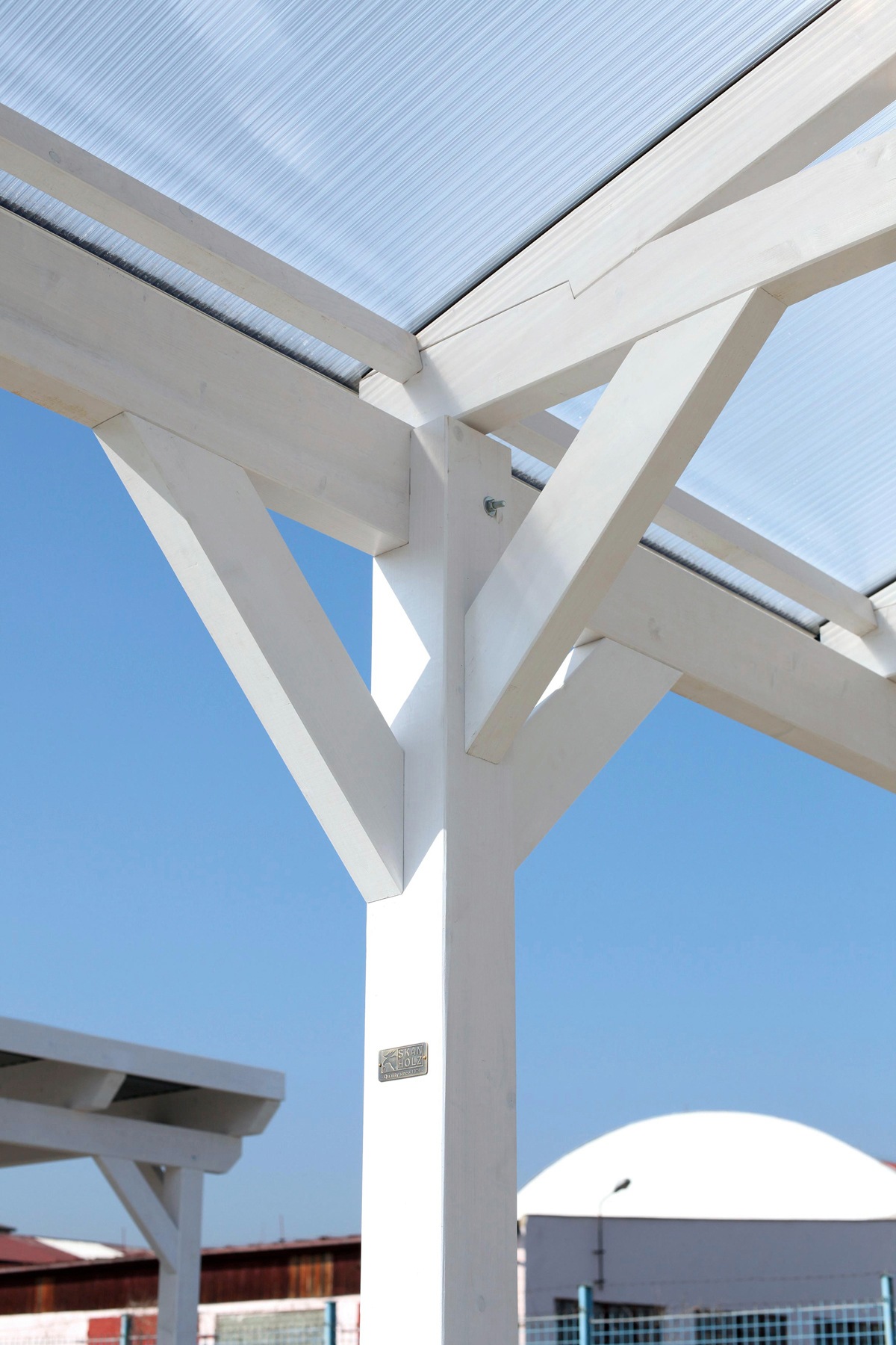 Skanholz Doppelcarport »Westerwald«, 534 cm, weiß