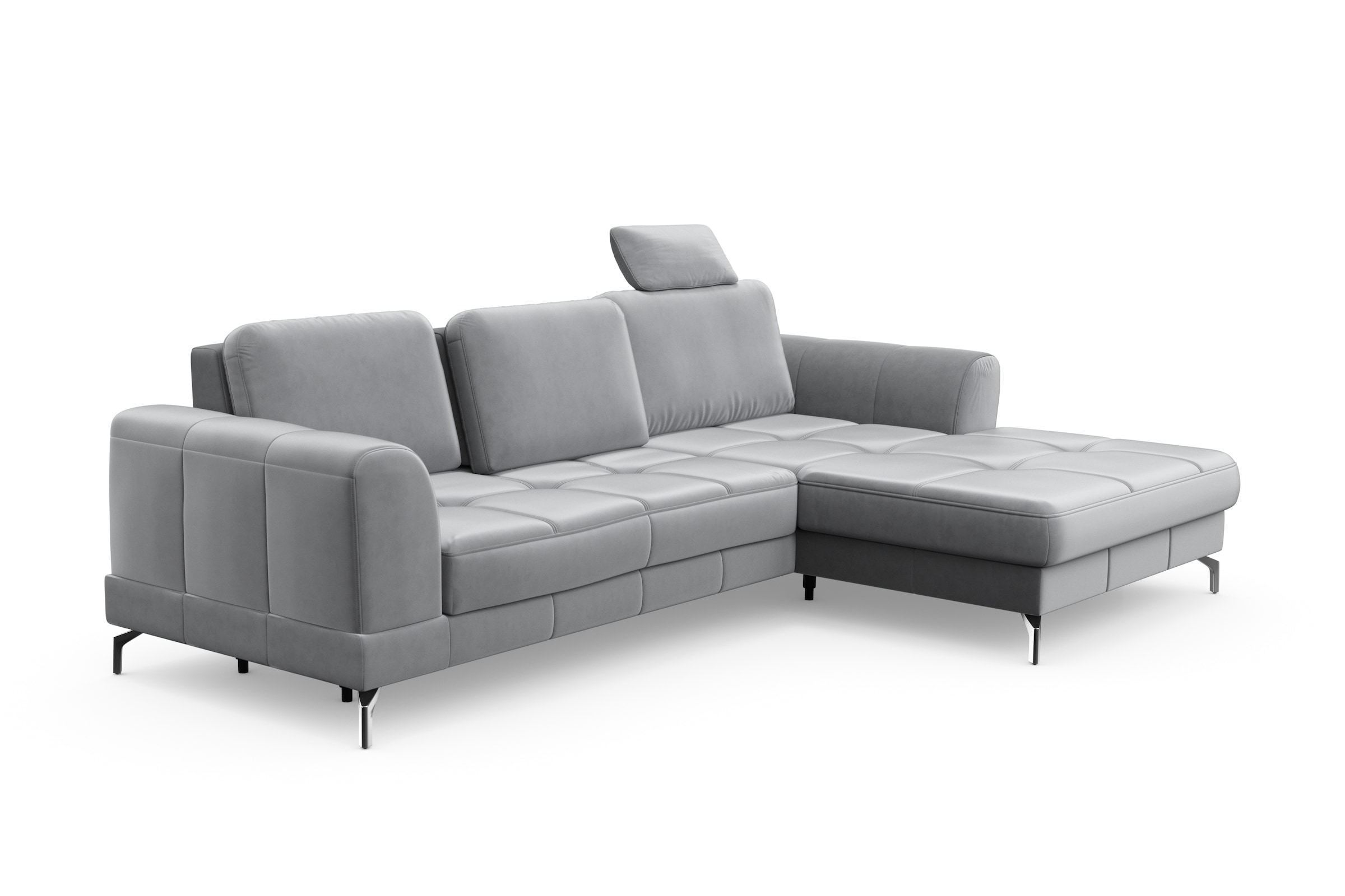 sit&more Ecksofa »Bendigo L-Form«, inklusive Sitztiefenverstellung, Bodenfreiheit 12 cm, in 2 Fußfarben