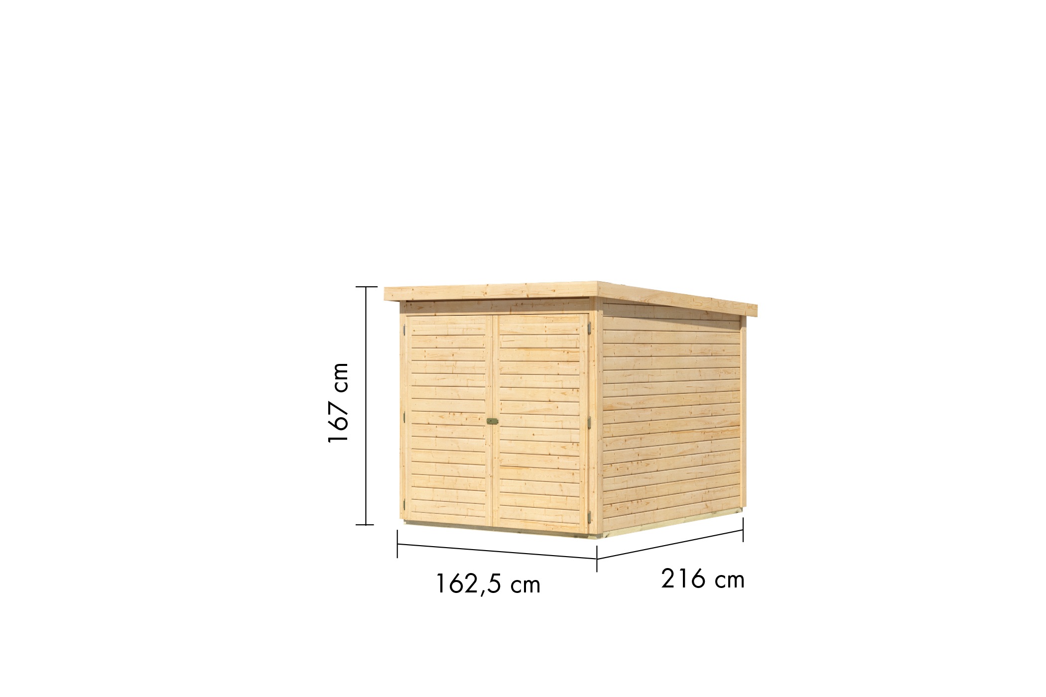 Karibu Fahrradbox »Fahrradgarage«, in verschiedenen Farben, BxTxH: 162,5x216x167 cm