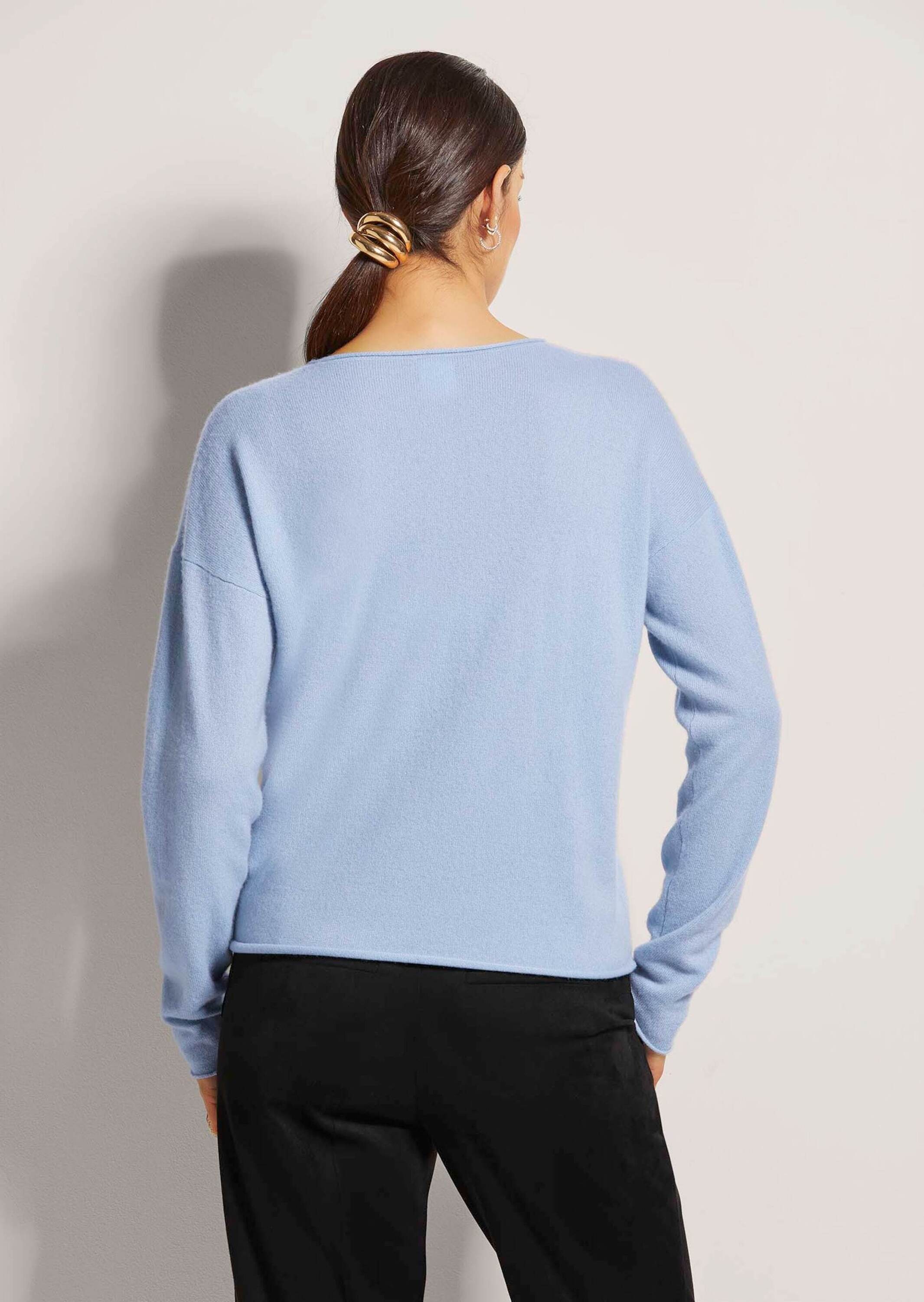 MADELEINE Longpullover »Pullover V-Pullover aus Kaschmir«
