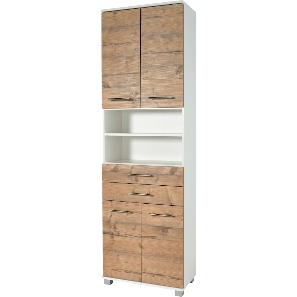 Schildmeyer Hochschrank »Palermo«, Breite 60 cm, verstellbare Einlegeböden, Metallgriffe