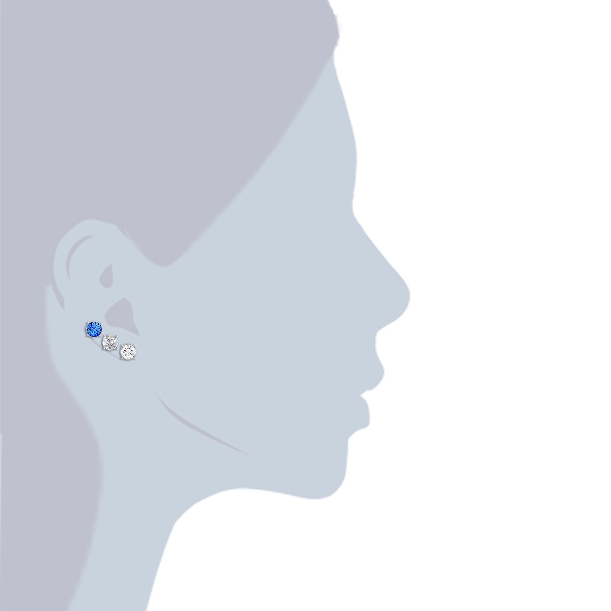 Lulu & Jane Paar Ohrstecker »Set: AV113« verziert mit Kristallen von Swarovski®