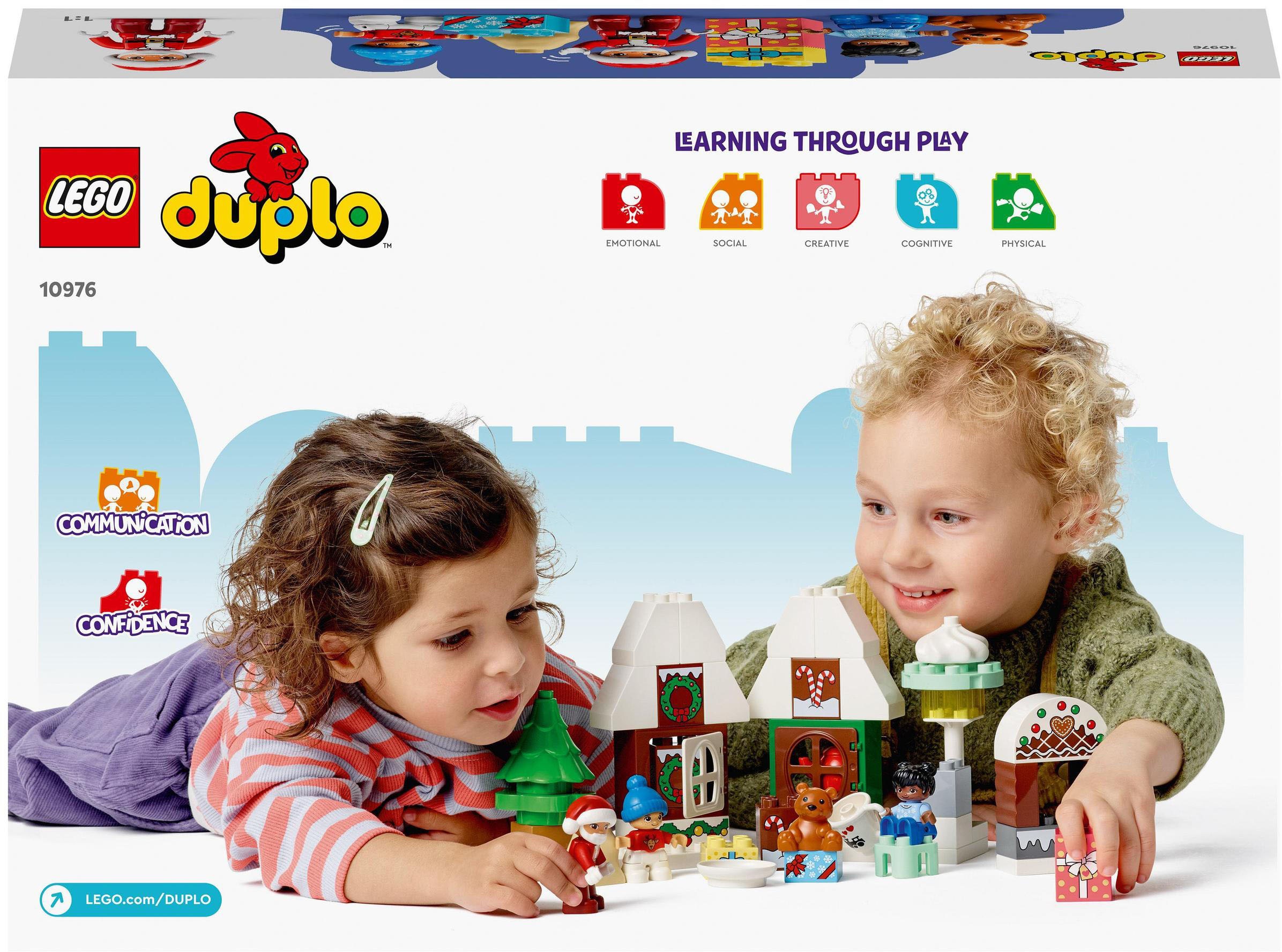 LEGO® Konstruktionsspielsteine »Lebkuchenhaus mit Weihnachtsmann (10976), LEGO® DUPLO«, (50 St.)