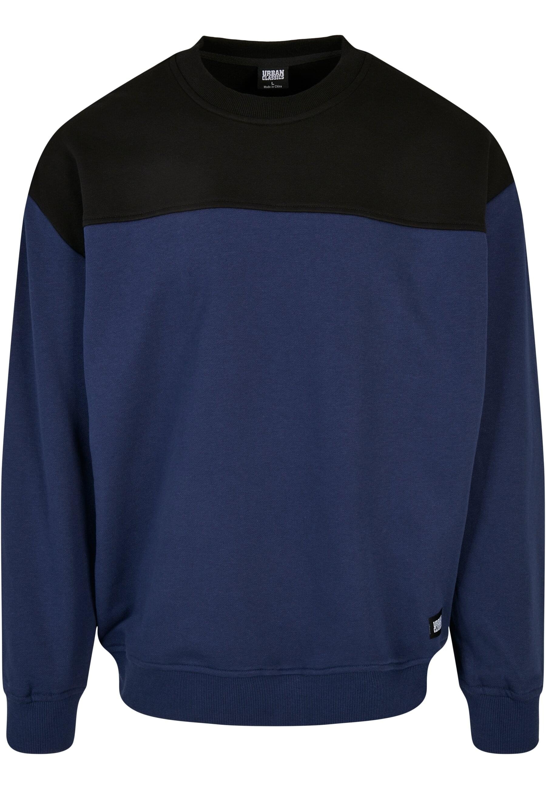 URBAN CLASSICS Rundhalspullover "Urban Classics Herren Upper Block Crewneck"