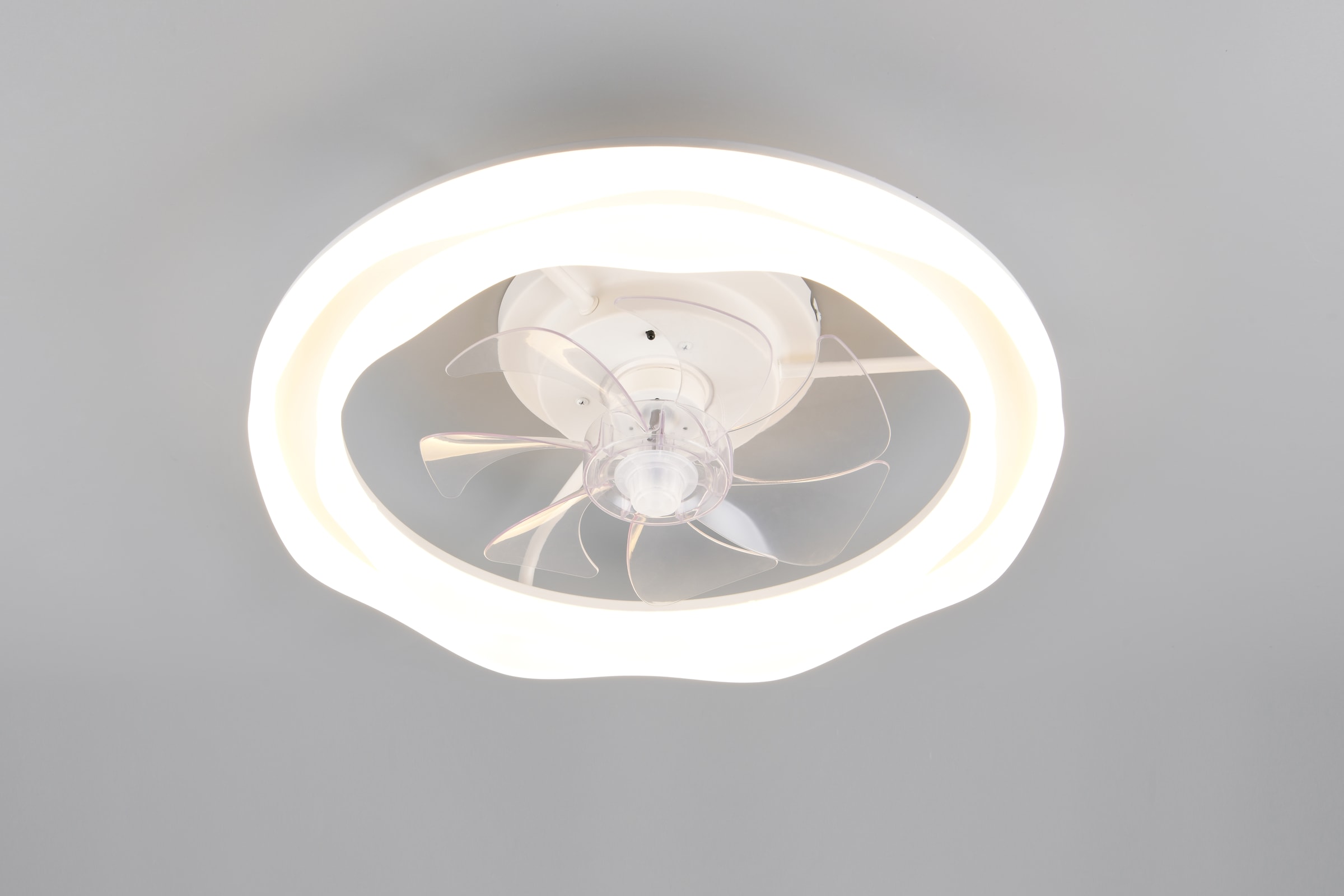 REALITY Leuchten LED Deckenleuchte »SKAULO  mit Ventilator, Deckenventilator + Licht Ø 50cm Fernbedienung« LED-Board 1 Stk. Farbwechsler | warmweiß - kaltweiß 35W LED mit CCT Nachtlicht Memory Timer Fernbedienung dimmbar
