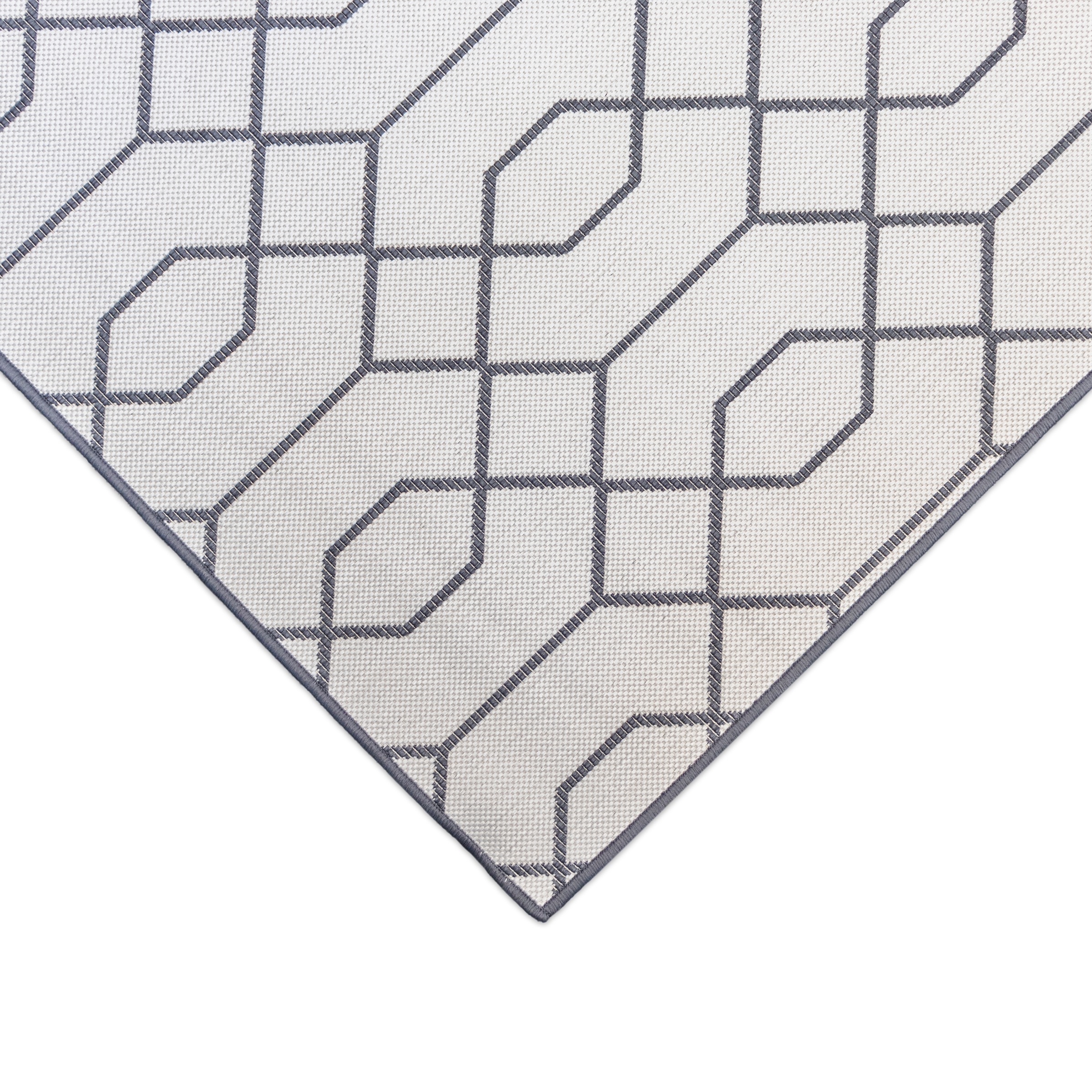 Teppich "Outdoorteppich REVERSO - Geo River", grau (grau,beige), B:160cm H:5mm L:220cm, Polypropylen, PRIMAFLOR-IDEEN IN TEXTIL, Teppiche, Teppich, Wendeteppich, modernes Design, In- und Outdoor geeignet, wasserfest 3