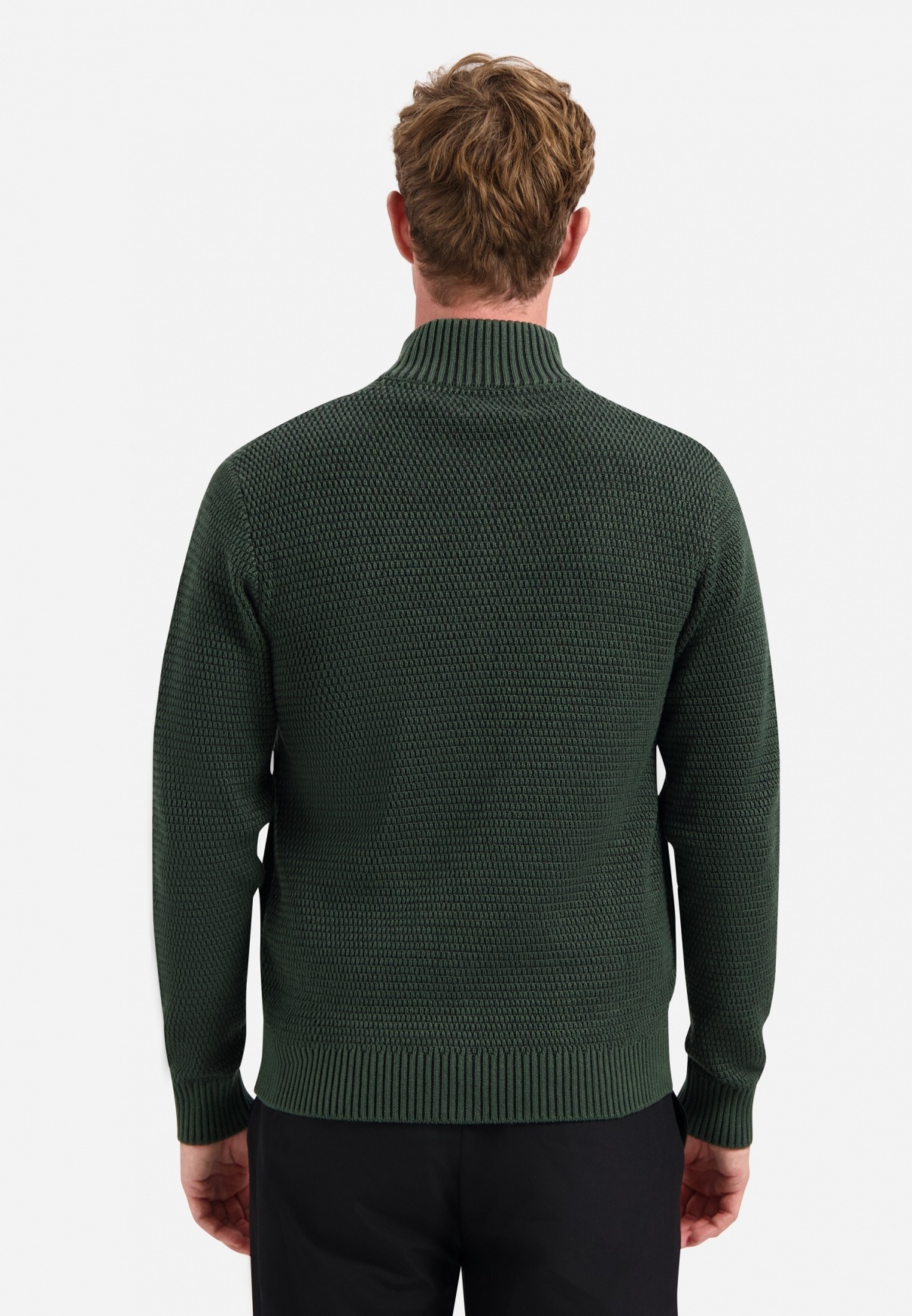 NO EXCESS Stehkragenpullover "No Excess Schwere melierte Strickjacke" günstig online kaufen