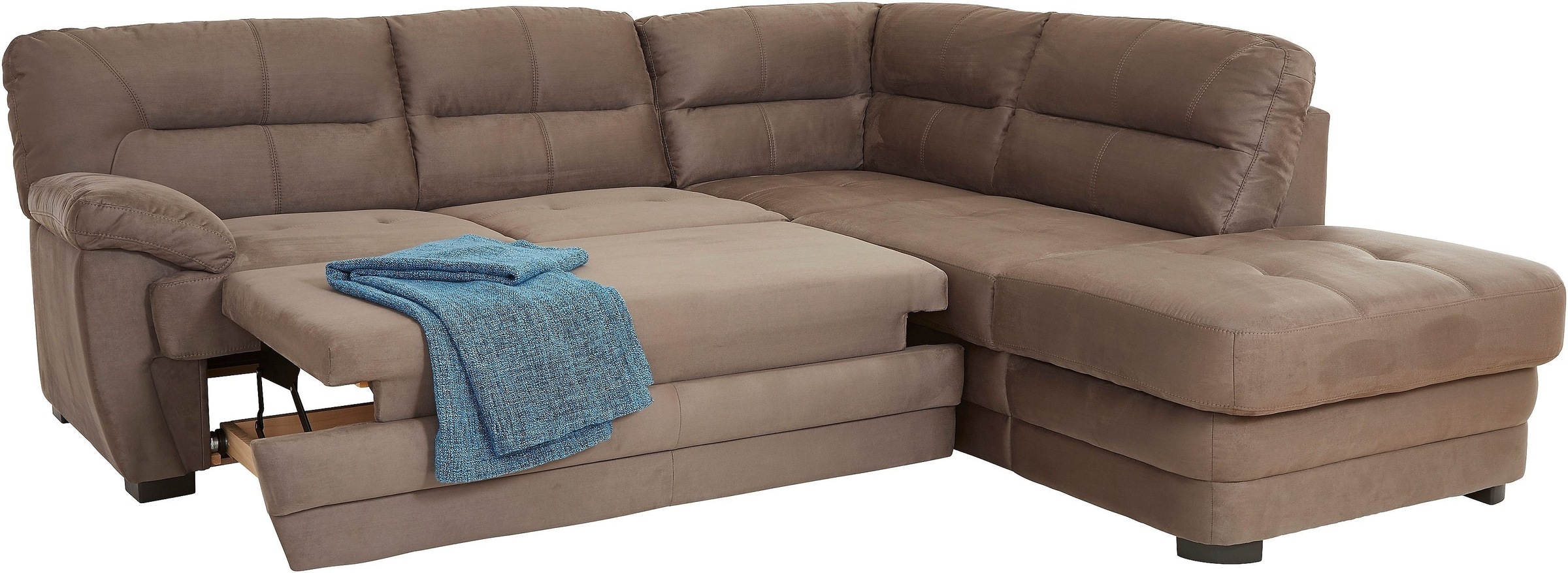 COTTA Polstergarnitur »Royale L-Form«, (Set), Set bestehend aus: Ecksofa & Hocker