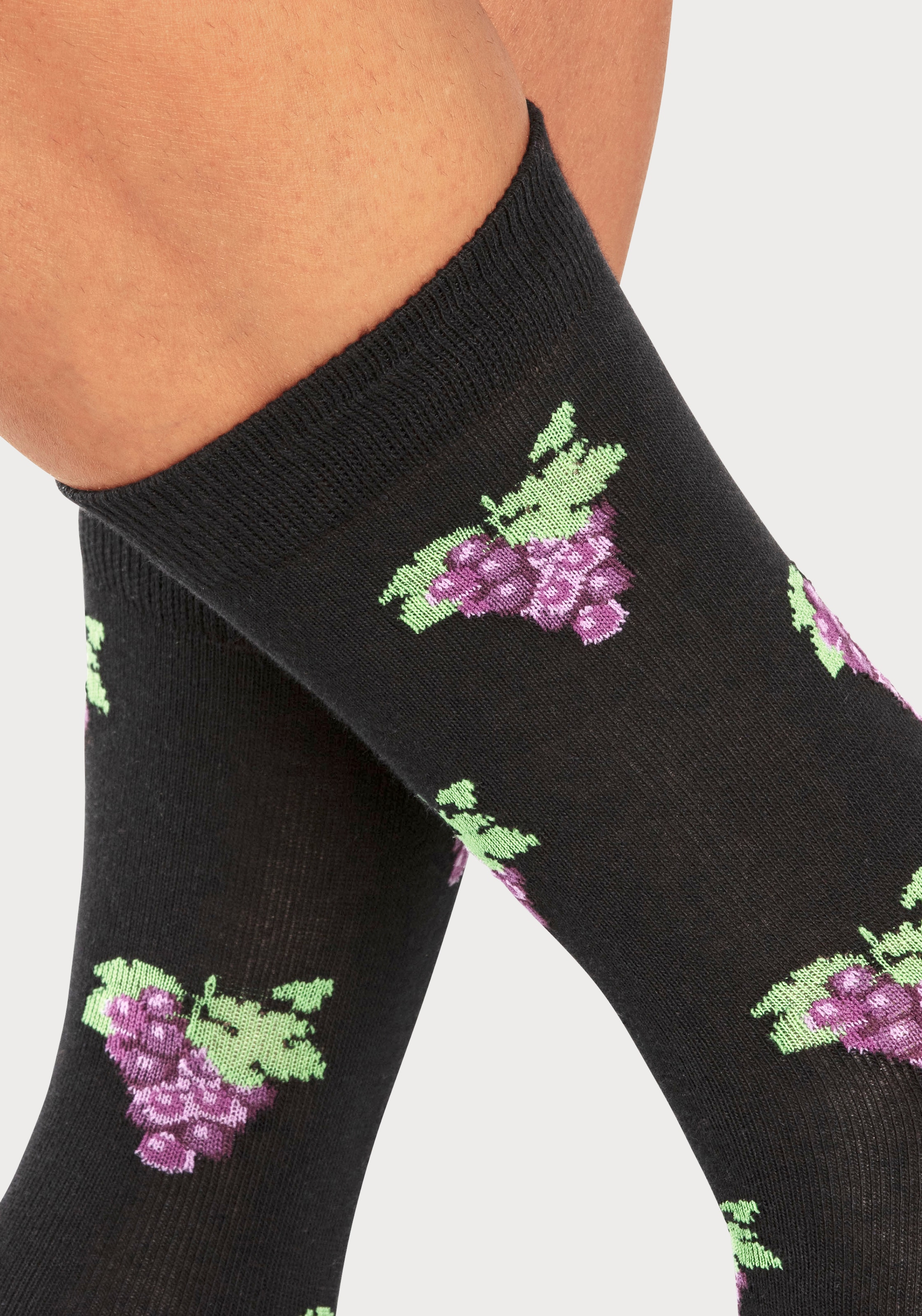 John Devin Socken, (Packung, 2 Paar), mit bunten, eingestrickten Motiven