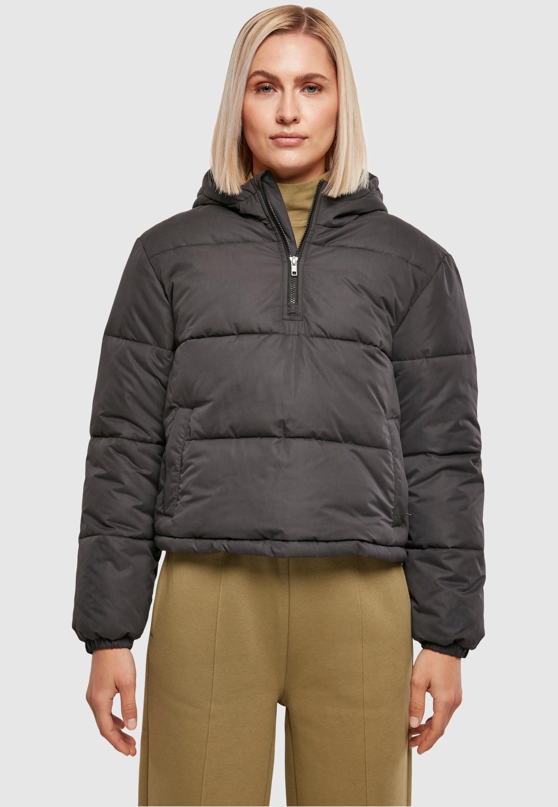 URBAN CLASSICS Winterjacke »Urban Classics Damen Ladies Puffer Pull Over Jacket«, (1 St.), mit Kapuze