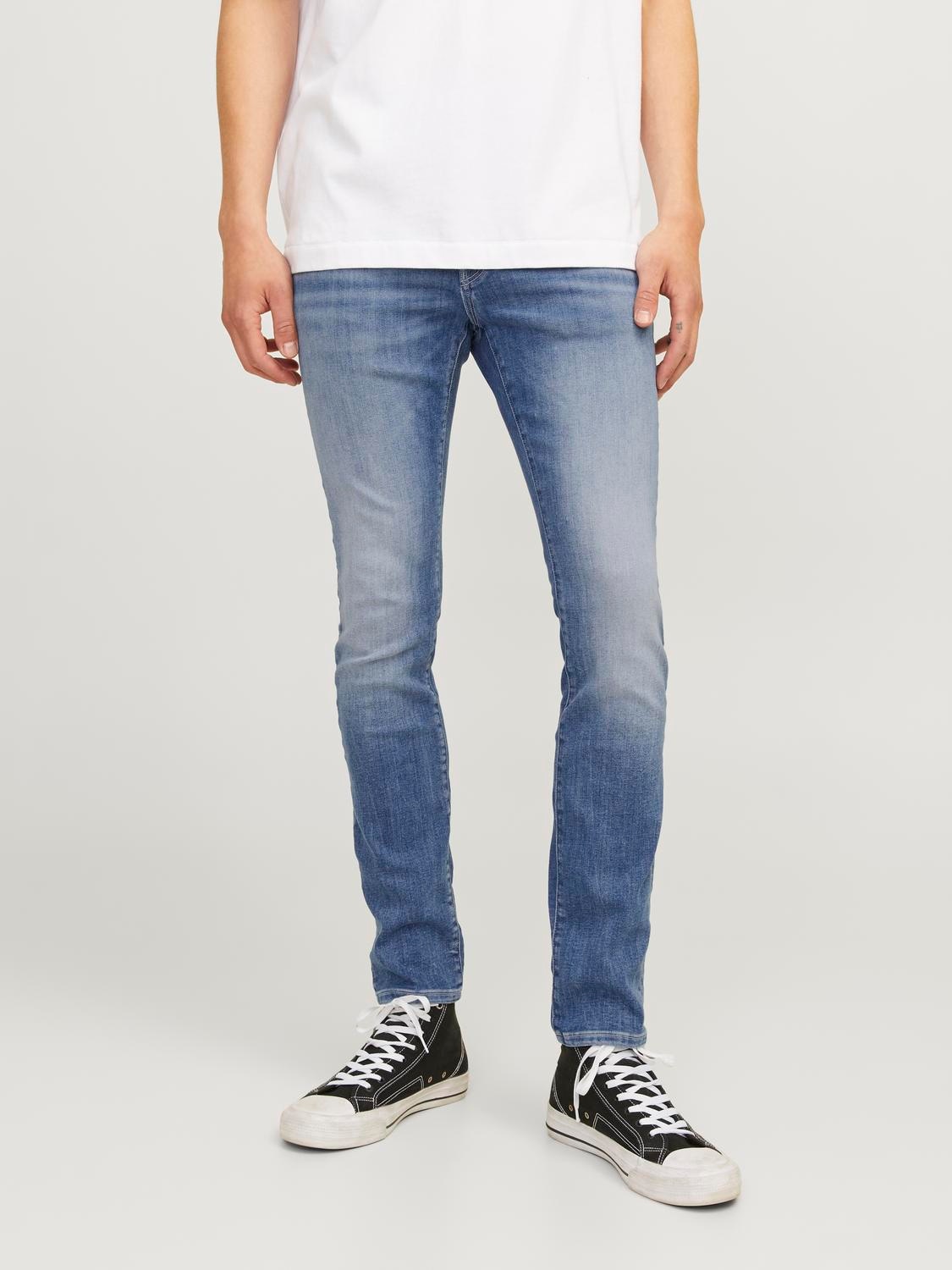 Jack & Jones "JJIGLENN – Jeans mit Stretch, niedriger Leibhöhe und Taschen" günstig online kaufen
