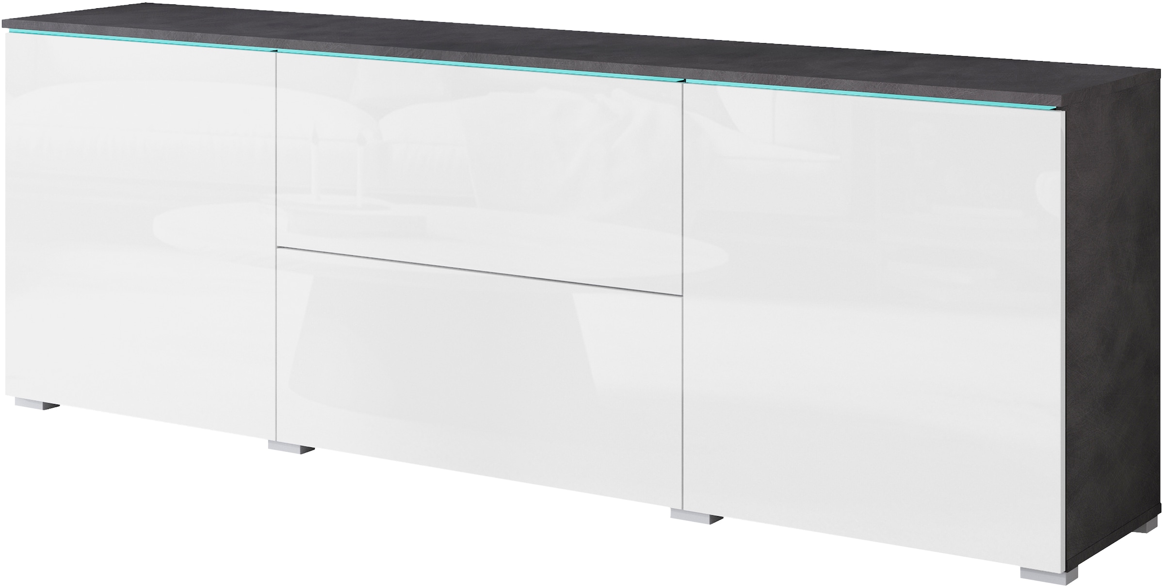INOSIGN Lowboard, Lowboard Vera, 2 Türen/2 Schubladen, TV-Schrank mit viel Stauraum