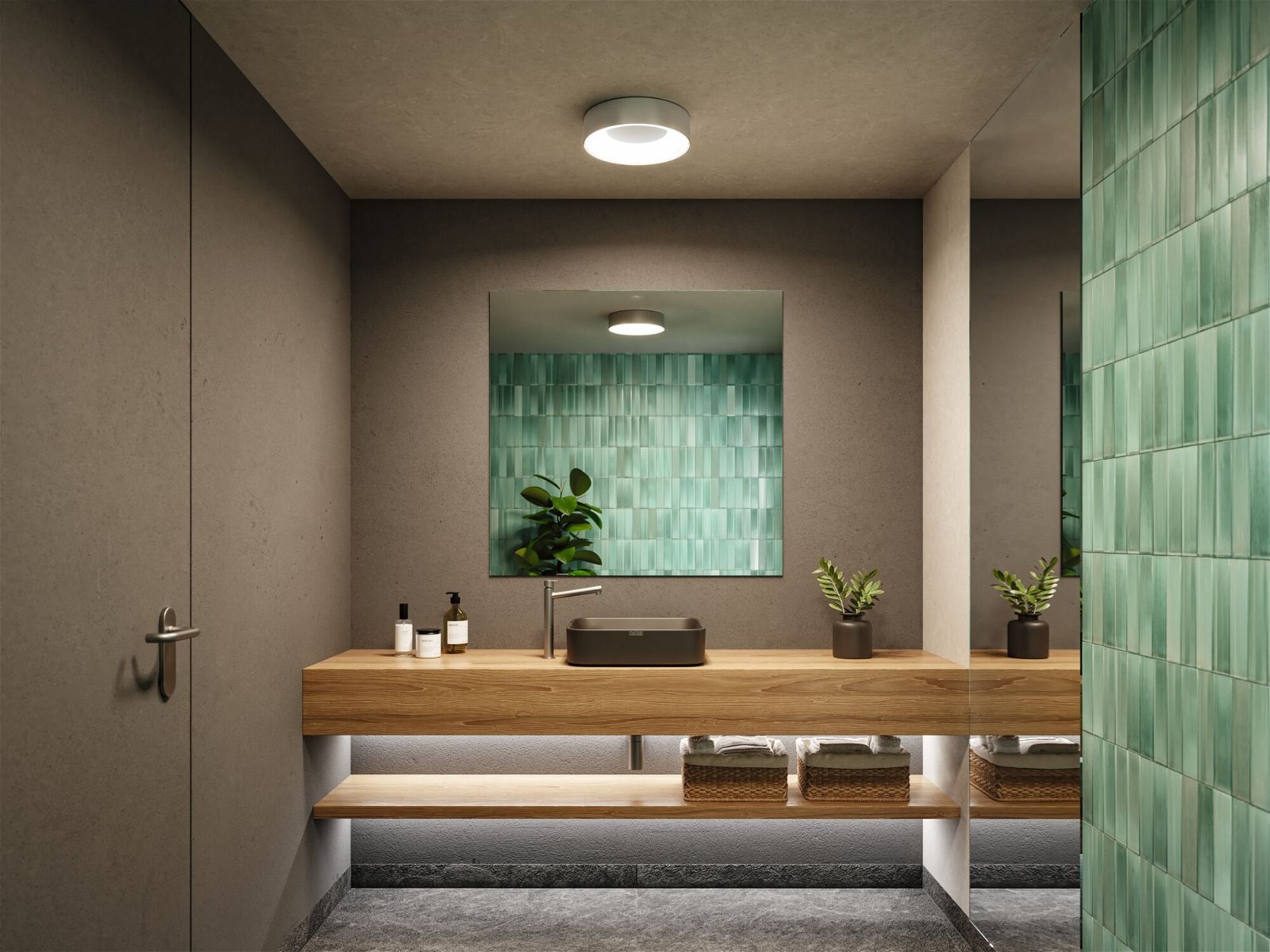 Paulmann LED »Selection Bathroom 1x16W flammig-flammig, Metall/Kunststoff«, WhiteSwitch 1 | Deckenleuchte Alu 230V IP44 BAUR 300mm Casca