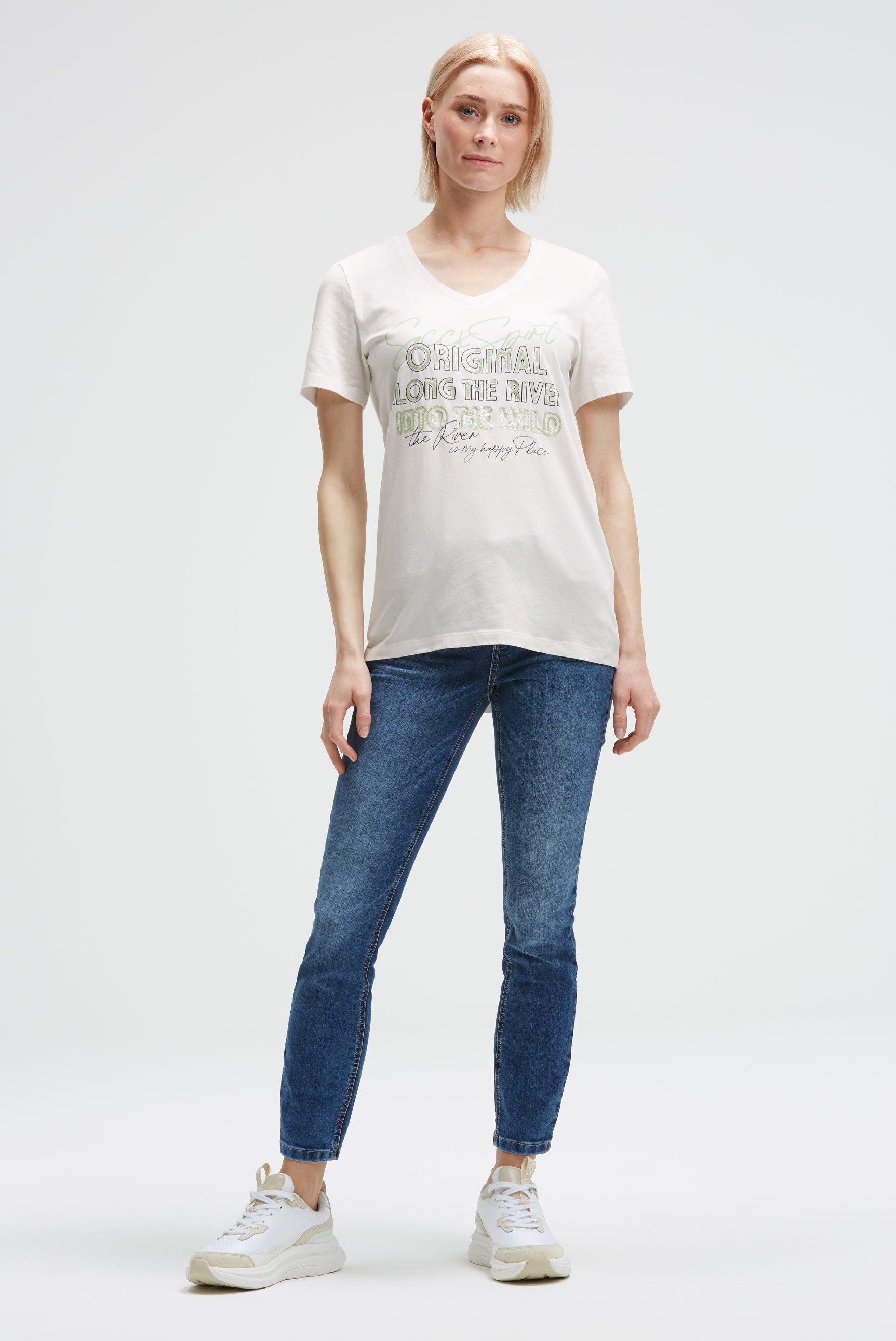 SOCCX V-Shirt mit Baumwolle