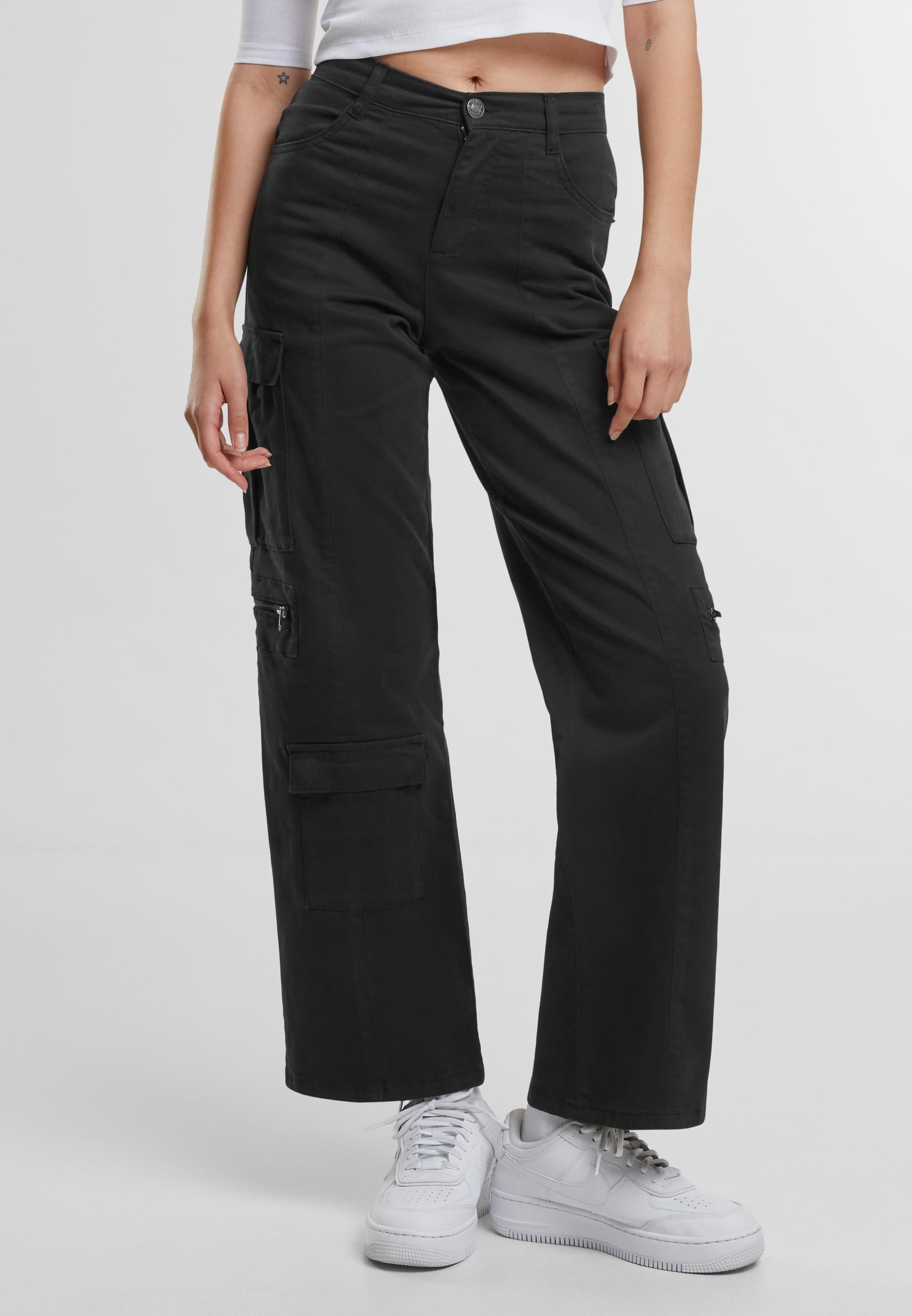 URBAN CLASSICS Stoffhose »Urban Classics Ladies Loose Utility Stretch Twill Pants«, (1 tlg.)