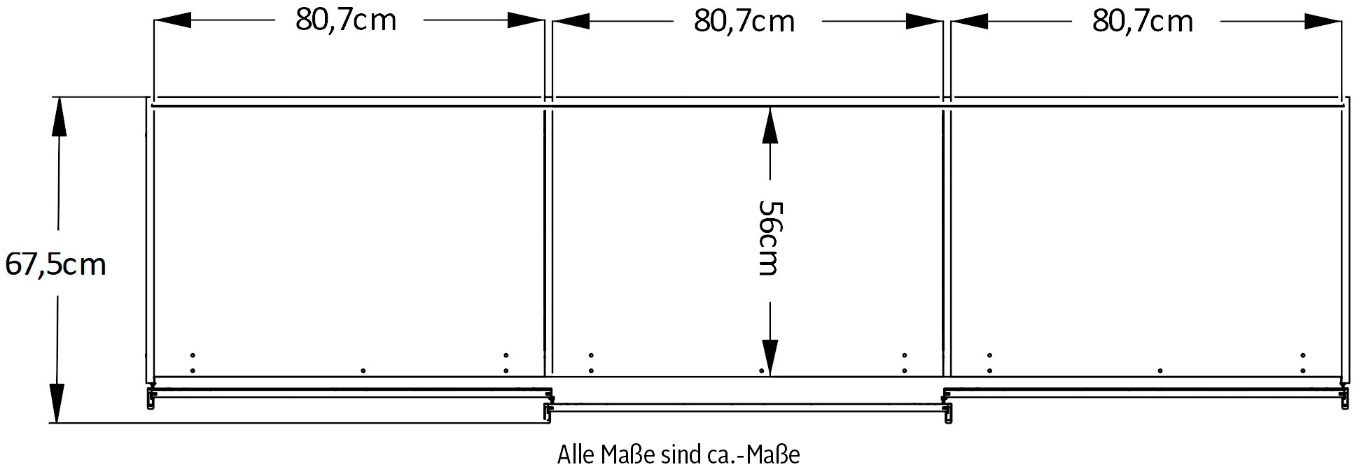 STAUD Schwebetürenschrank »Sinfonie Plus, edles Design in hochwertiger Qualität, Made in Germany«, Mit Spiegeltür und vier verschiedenen Ausstattungsvarianten