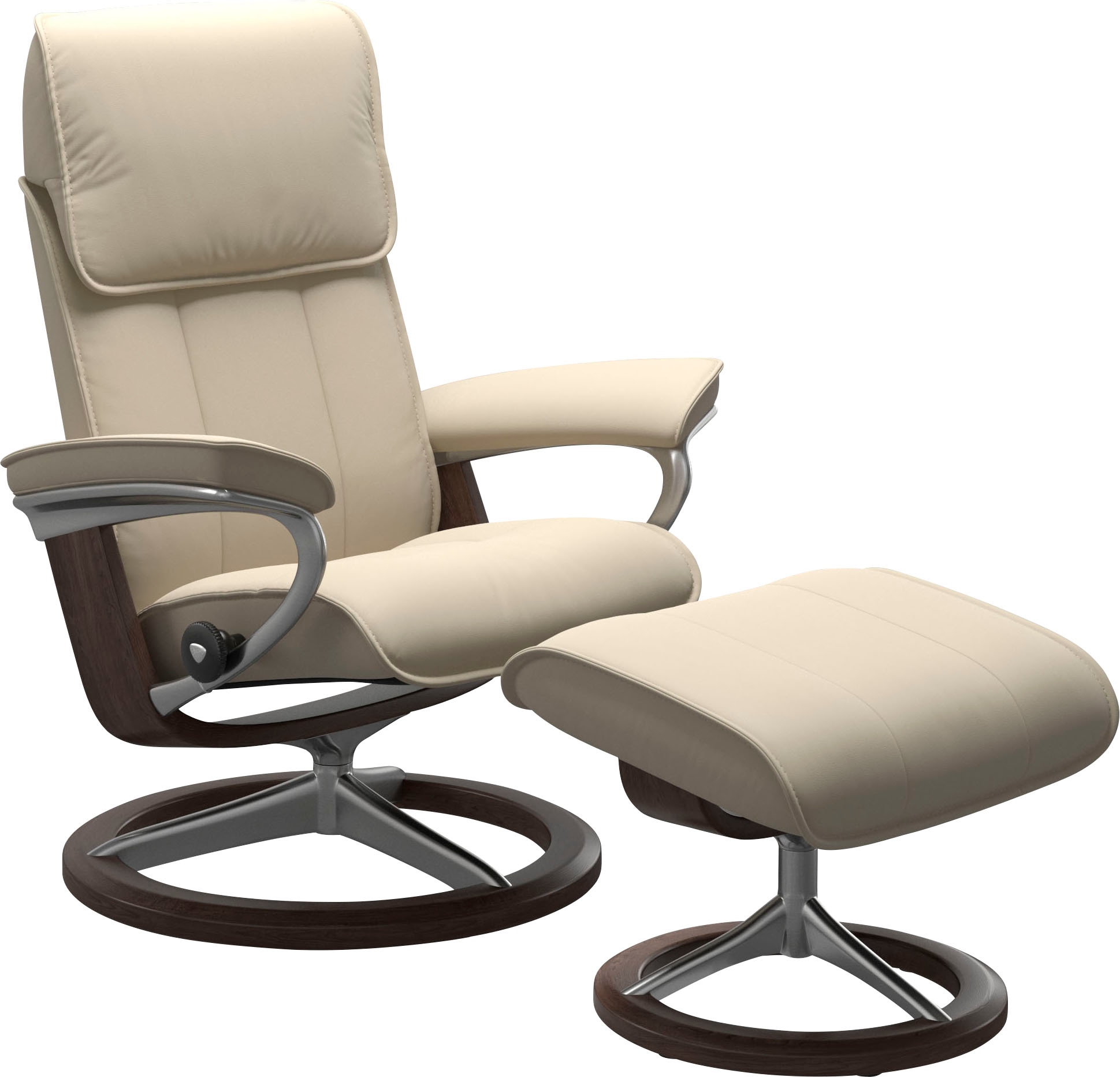 Relaxsessel STRESSLESS "Admiral", beige (cream batick), B:84cm H:100cm T:73cm, Leder BATICK: BATICK ist ein leicht korrigiertes, durchgefärbtes und genarbtes Möbelleder, bei dem die meisten Unebenheiten und Spuren in der Regel entfernt wurden., Sessel, Re