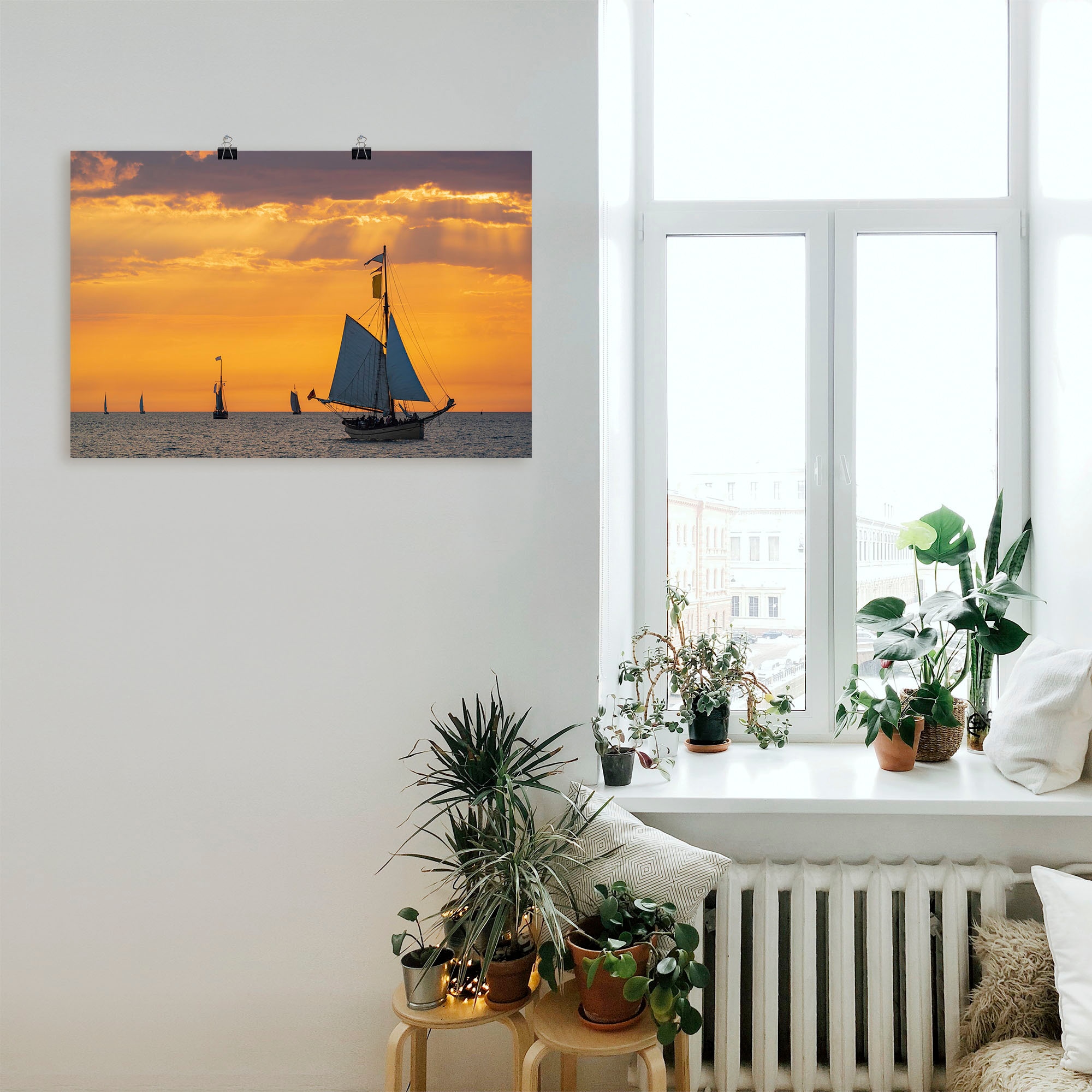Artland Wandbild »Segelschiffe auf der Hanse Sail in Rosto«, Gewässer, (1 St.), als Alubild, Leinwandbild, Wandaufkleber oder Poster in versch. Größen