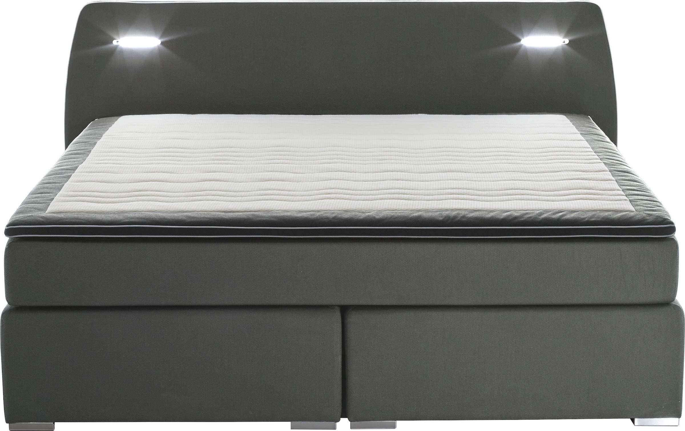 ATLANTIC home collection Boxspringbett »REX LED«, inklusive LED-Beleuchtung und Topper