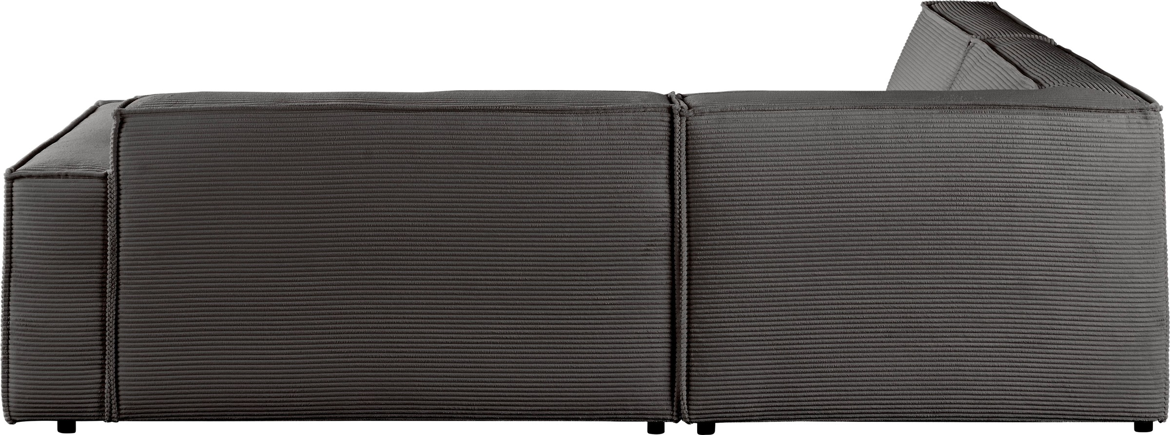 3C Candy Ecksofa »Matteo in elegant, kubischer Formensprache, bequem, L-Form«, mit auffälliger Kedernaht, Cord-Bezug, Lounge-Charakter, OTTOs Choice