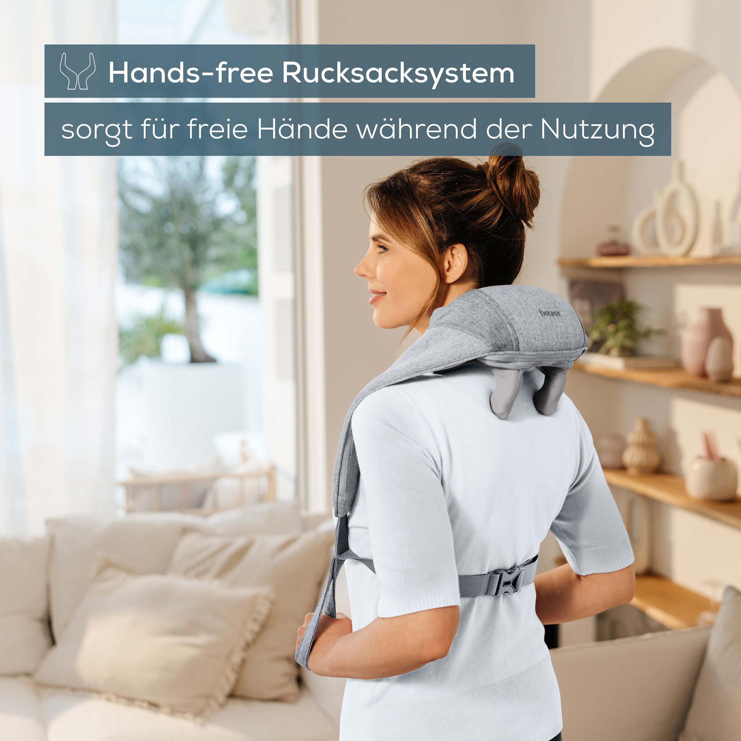 BEURER Nacken-Massagegerät »MG 154 mit Wärmefunktion, für Schultern und Nacken«, der Wellnessmoment im Alltag, kabellose Nutzung