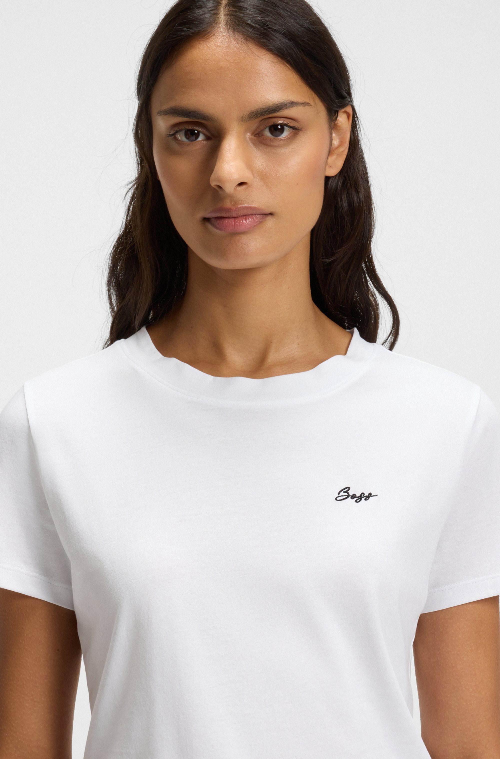 BOSS ORANGE T-Shirt "Esogo HW Premium Damenmode", mit gesticktem Logo günstig online kaufen