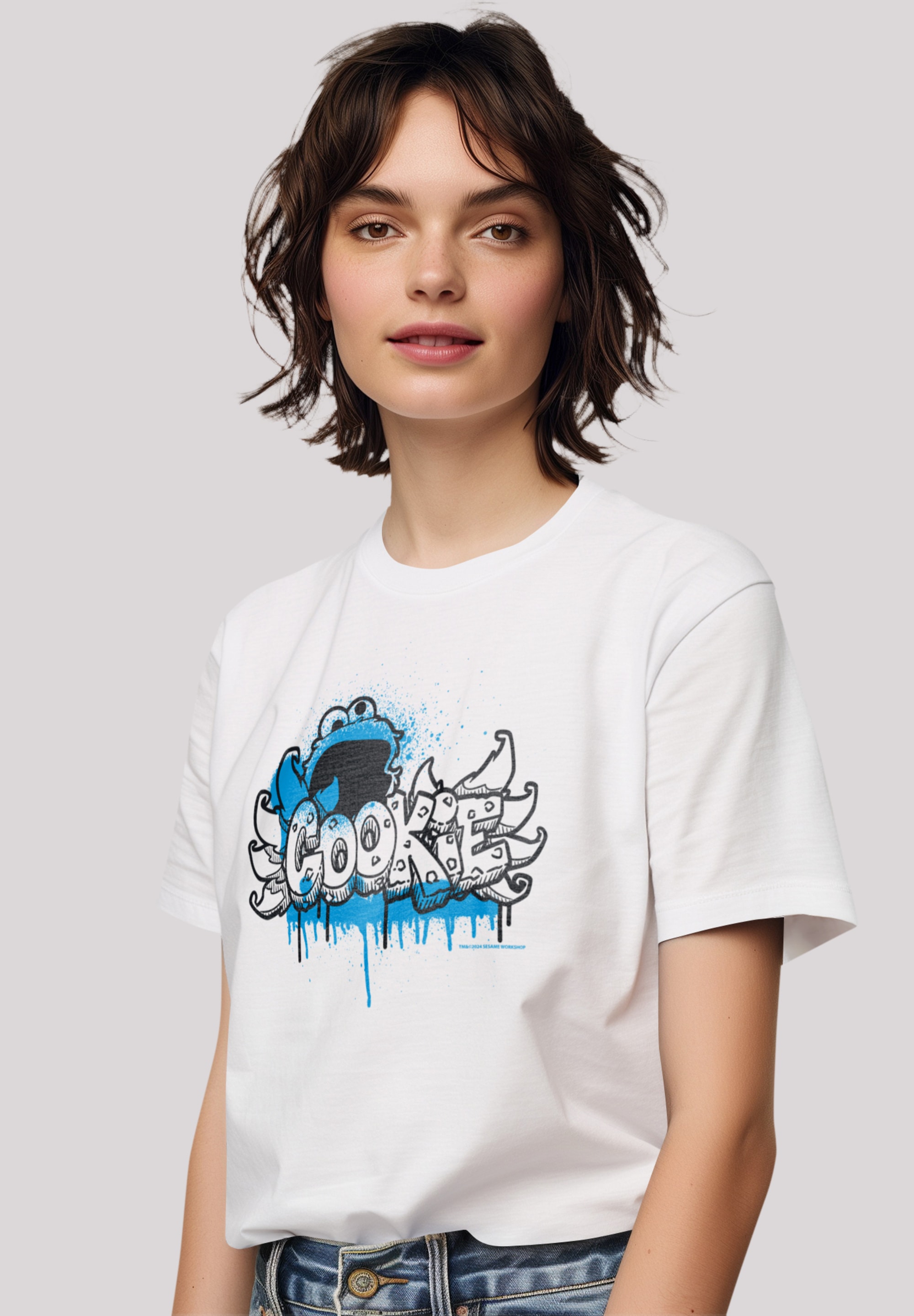 F4NT4STIC T-Shirt "Sesamstraße Cookie Fingers Graffiti", Premium Qualität,N günstig online kaufen