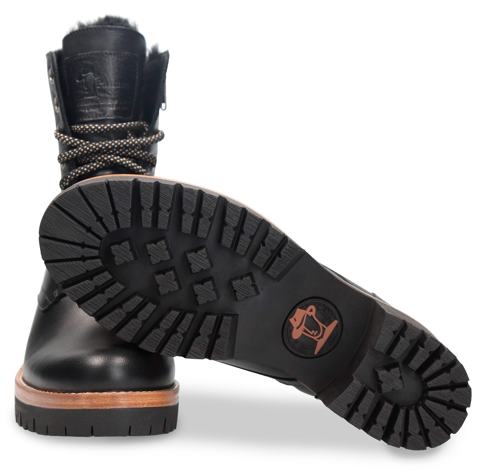 Panama Jack Winterstiefelette »Padma«, Schnürstiefelette, Blockabsatz, Profilsohle, mit Anziehlasche