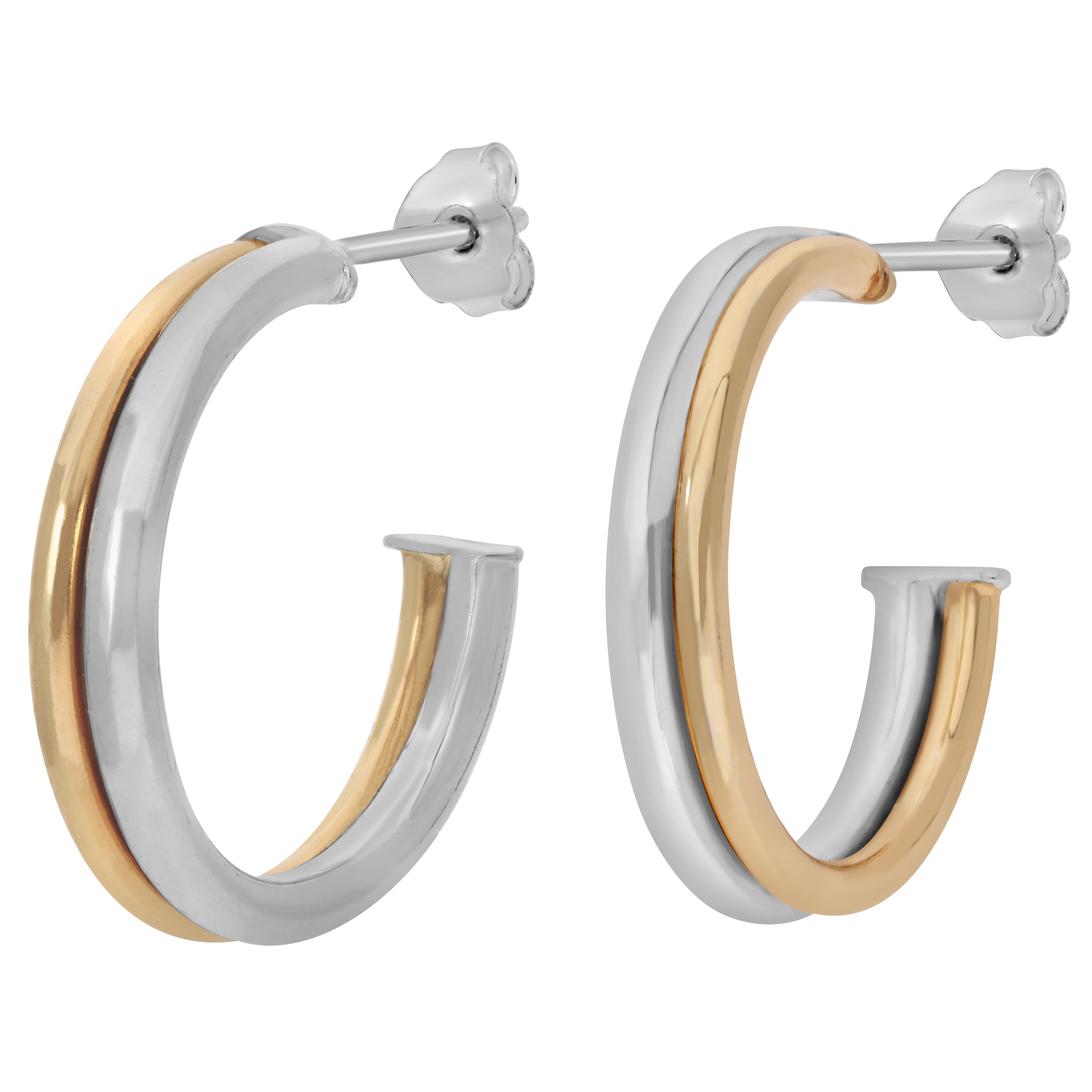 Firetti Paar Creolen »Schmuck Geschenk Silber 925 Ohrschmuck Ohrringe bicolor«