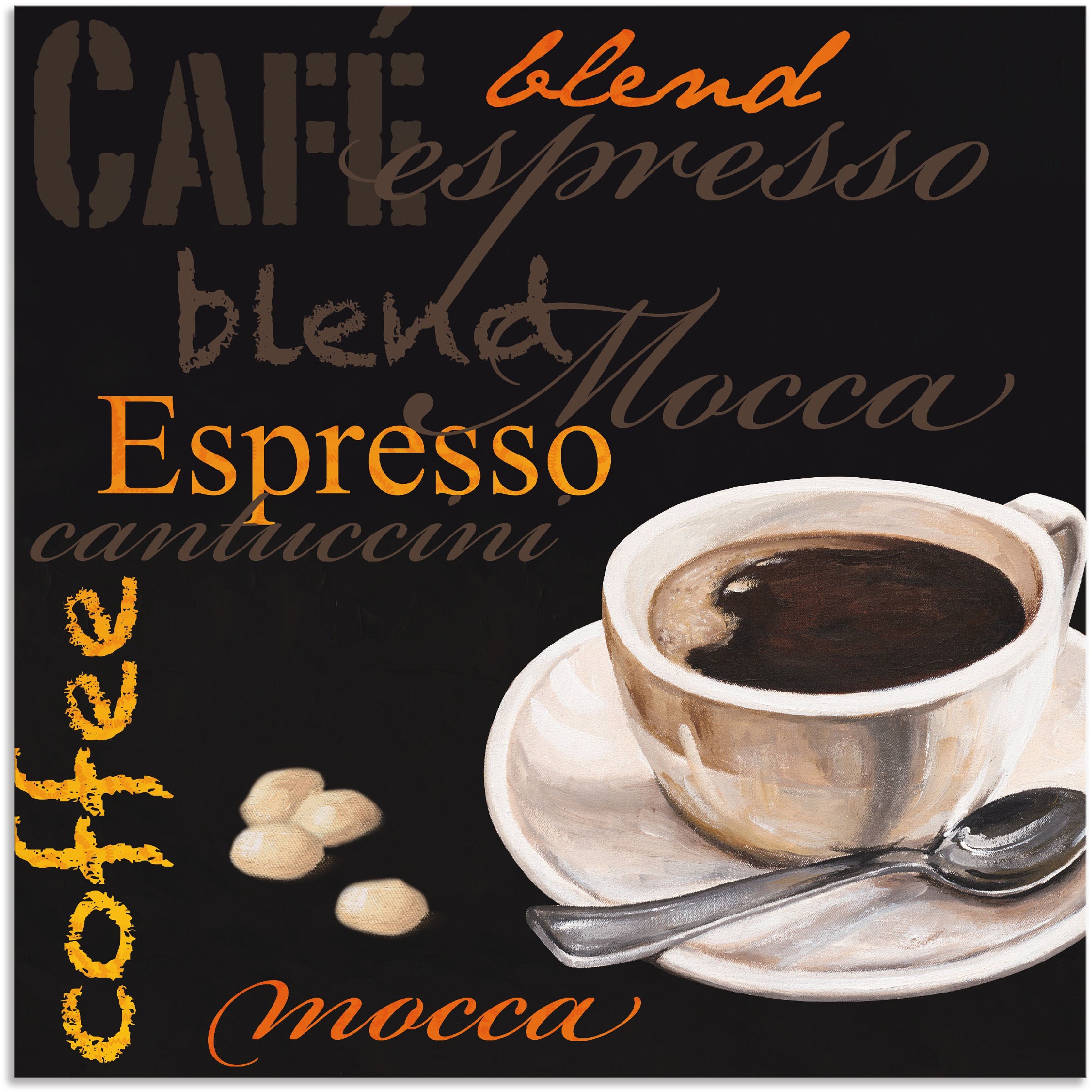 Artland Wandbild »Espresso versch. Bilder, - Größen oder Alubild, Wandaufkleber Poster in (1 Leinwandbild, Kaffee bestellen als | Kaffee«, St.), BAUR