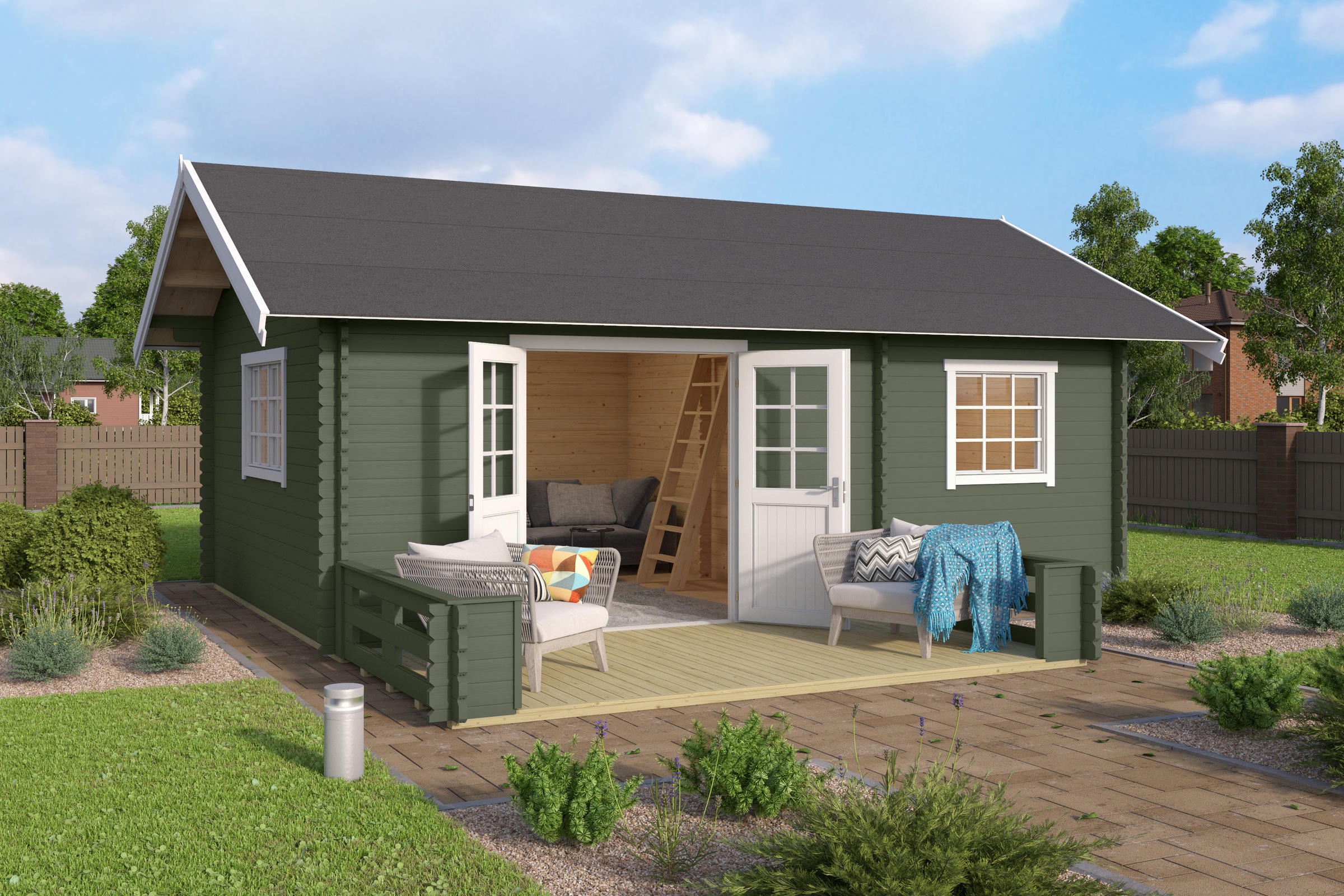 Nordic Holz Terrasse "CAROLINE", BxT: 365x200 cm, mit Unterkonstruktion und günstig online kaufen