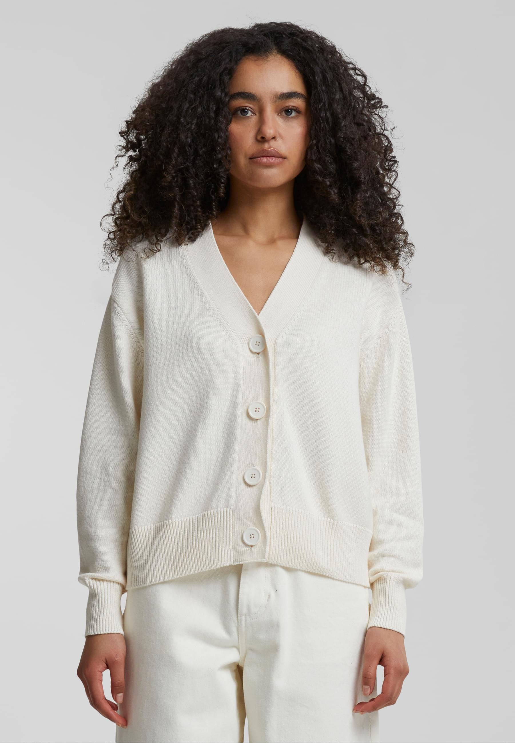 URBAN CLASSICS Strickjacke »Urban Classics Damen Ladies Rib Cardigan«