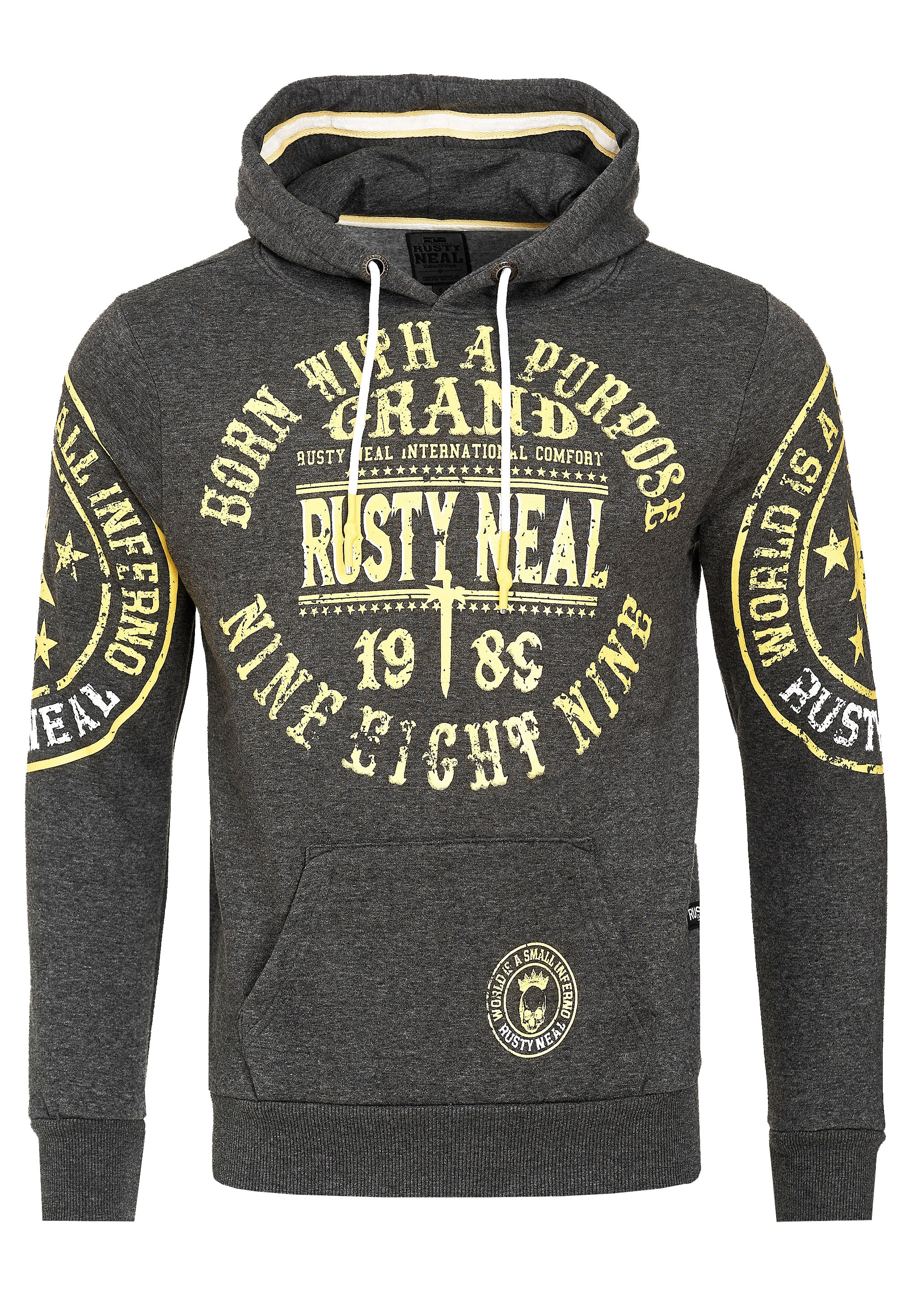 Rusty Neal Kapuzensweatshirt, mit coolen Markenprints