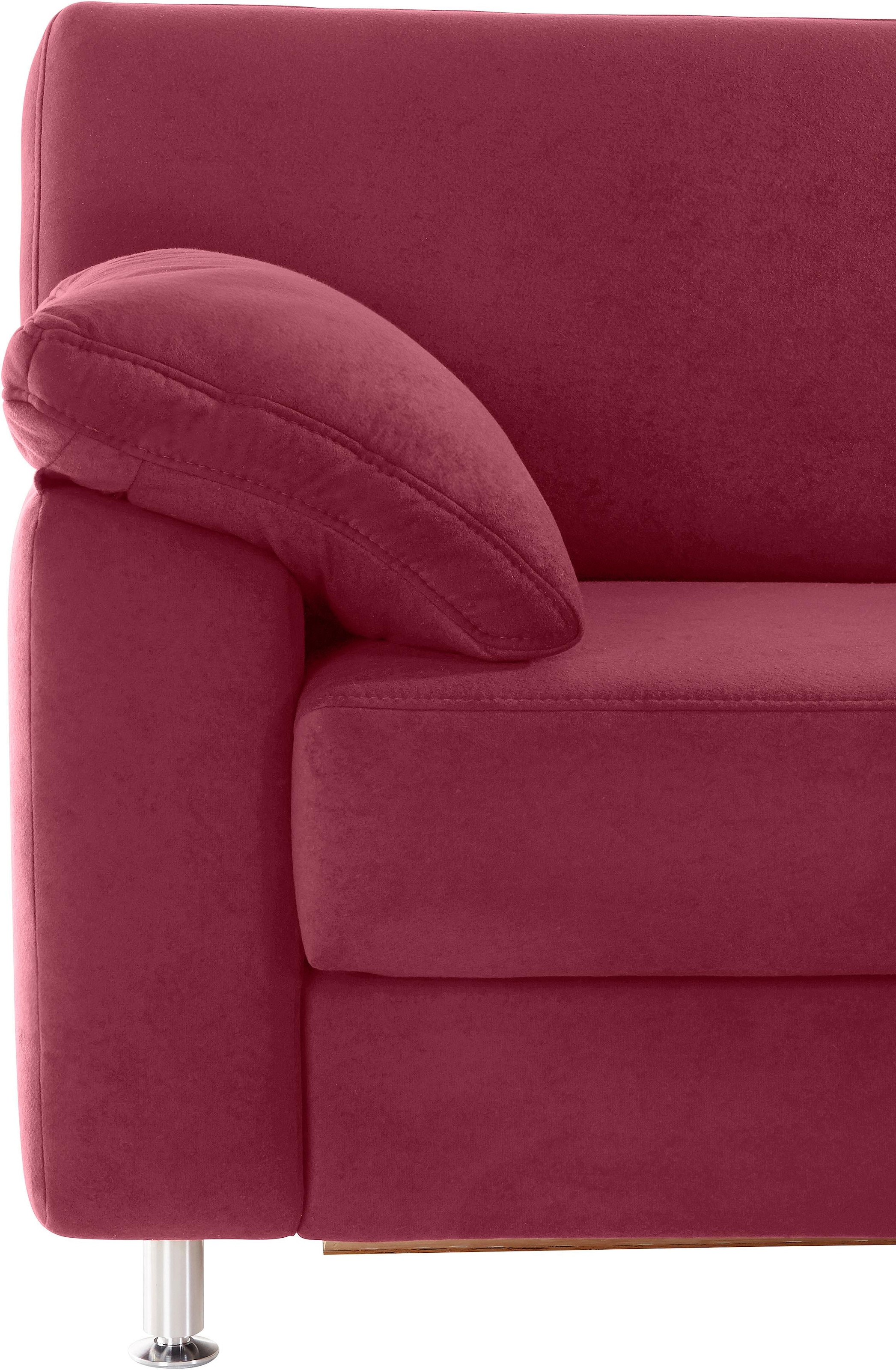 sit&more Ecksofa »Belfort L-Form« wahlweise mit Vorziehsitz und Bettkasten