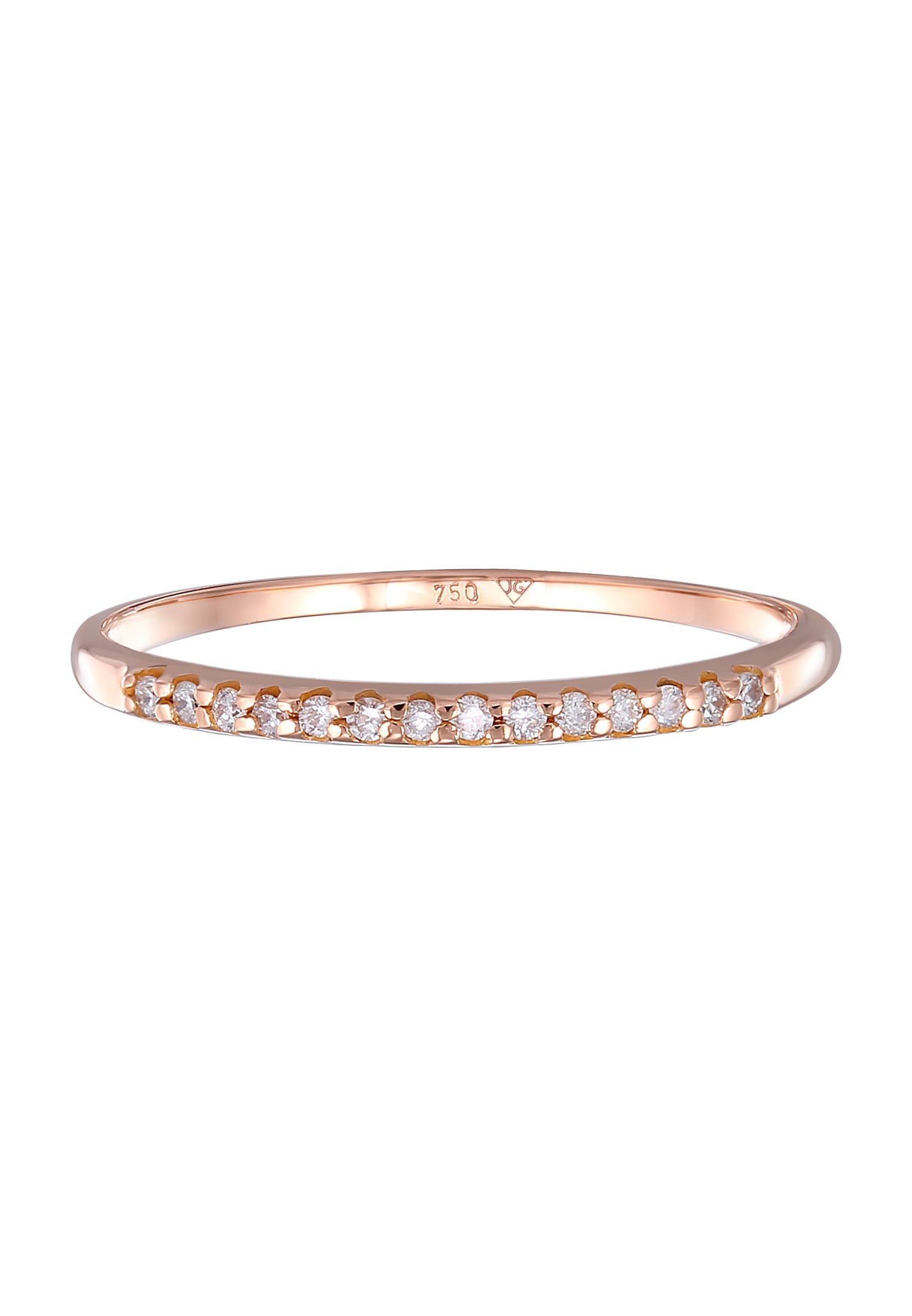 Elli DIAMONDS Verlobungsring »Verlobung Diamanten (0.07 ct.) Edel 750 Roségold«