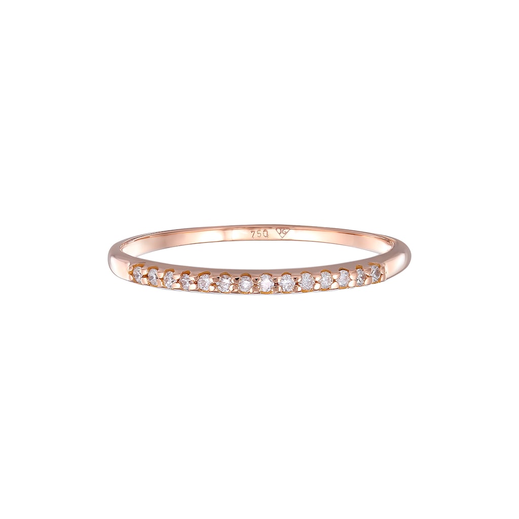 Elli DIAMONDS Verlobungsring »Verlobung Diamanten (0.07 ct.) Edel 750 Roségold«