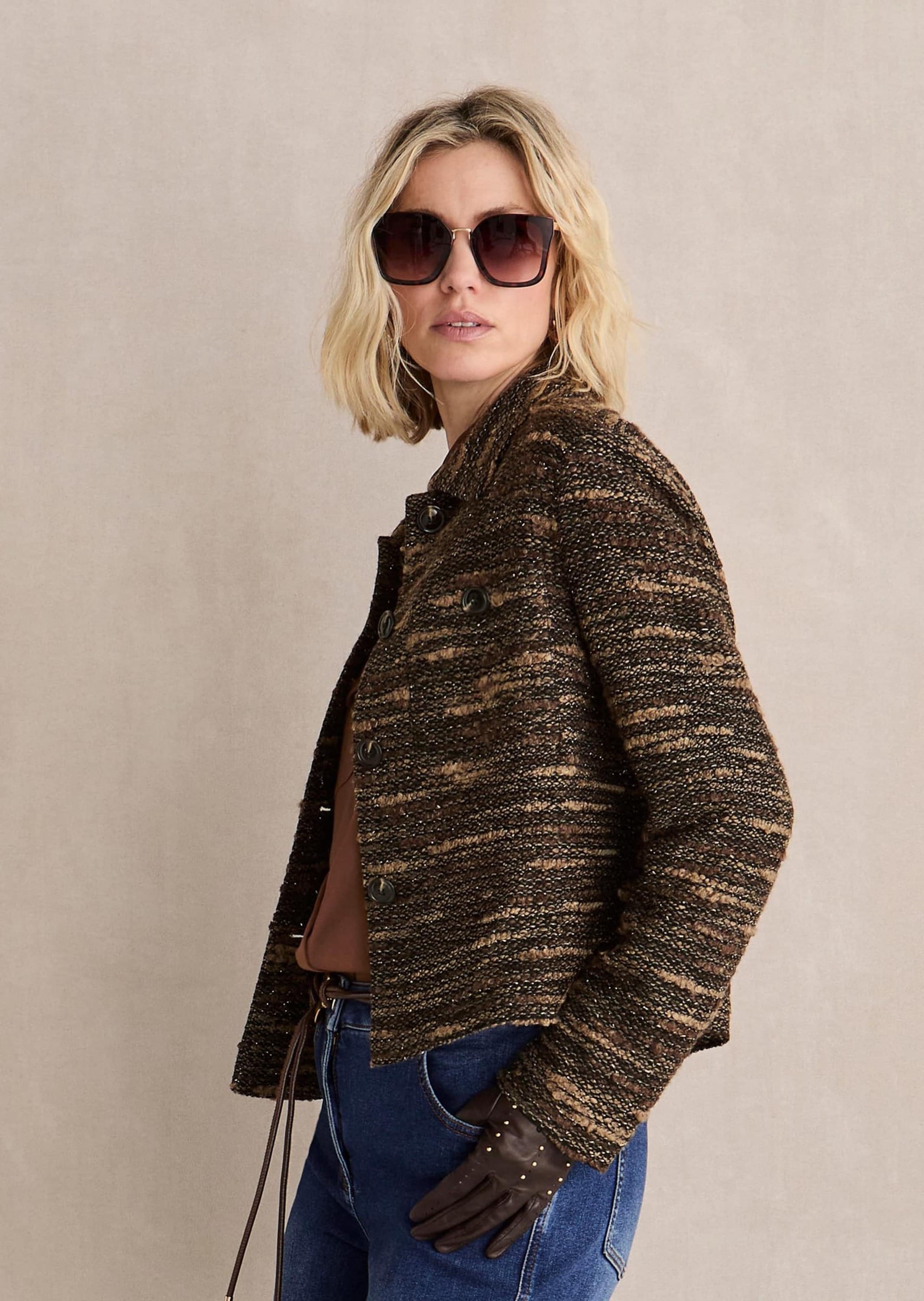 MADELEINE Jackenblazer »Blazer Tweed-Blazer im Boxy-Cut«