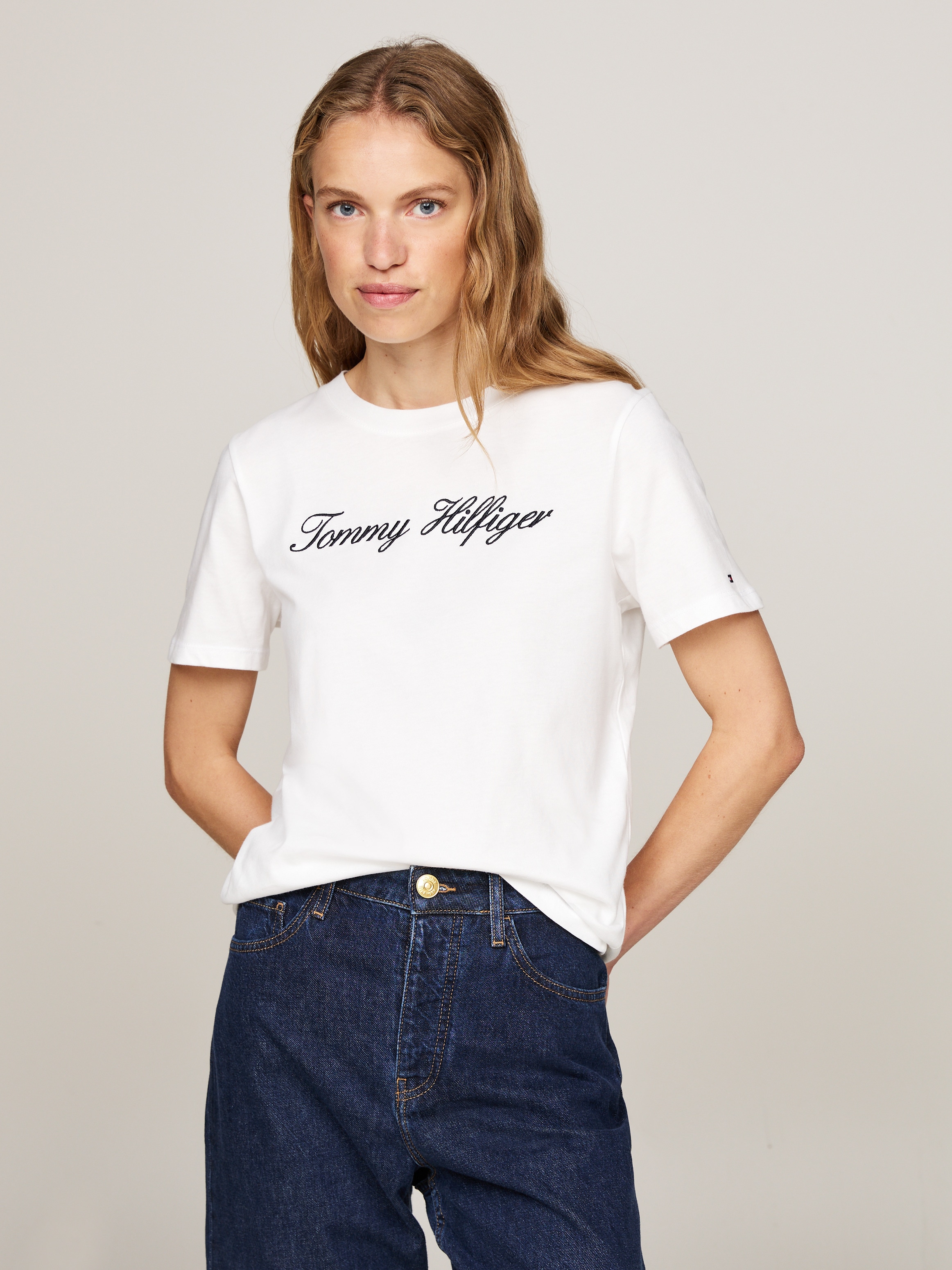 Tommy Hilfiger T-Shirt "NOS SCRIPT REGULAR C-NK SS" günstig online kaufen