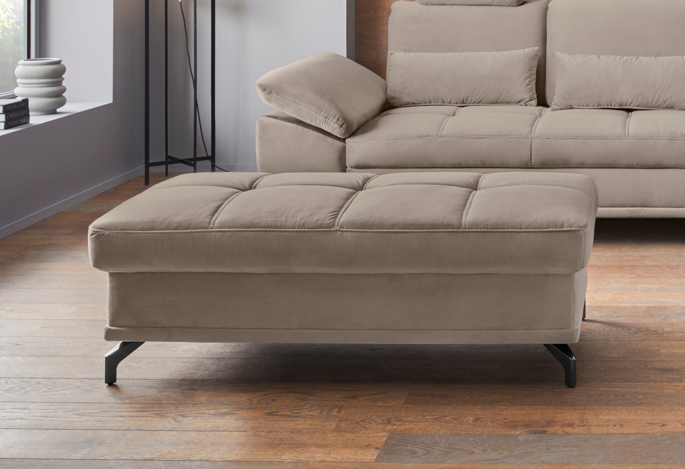 PLACES OF STYLE Polsterhocker "Costello, B: 133 cm" individuell zu kombinie günstig online kaufen