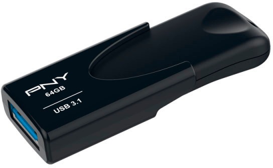 PNY USB-Stick "Attache 4", 64GB GB, schwarz, USB-Sticks
