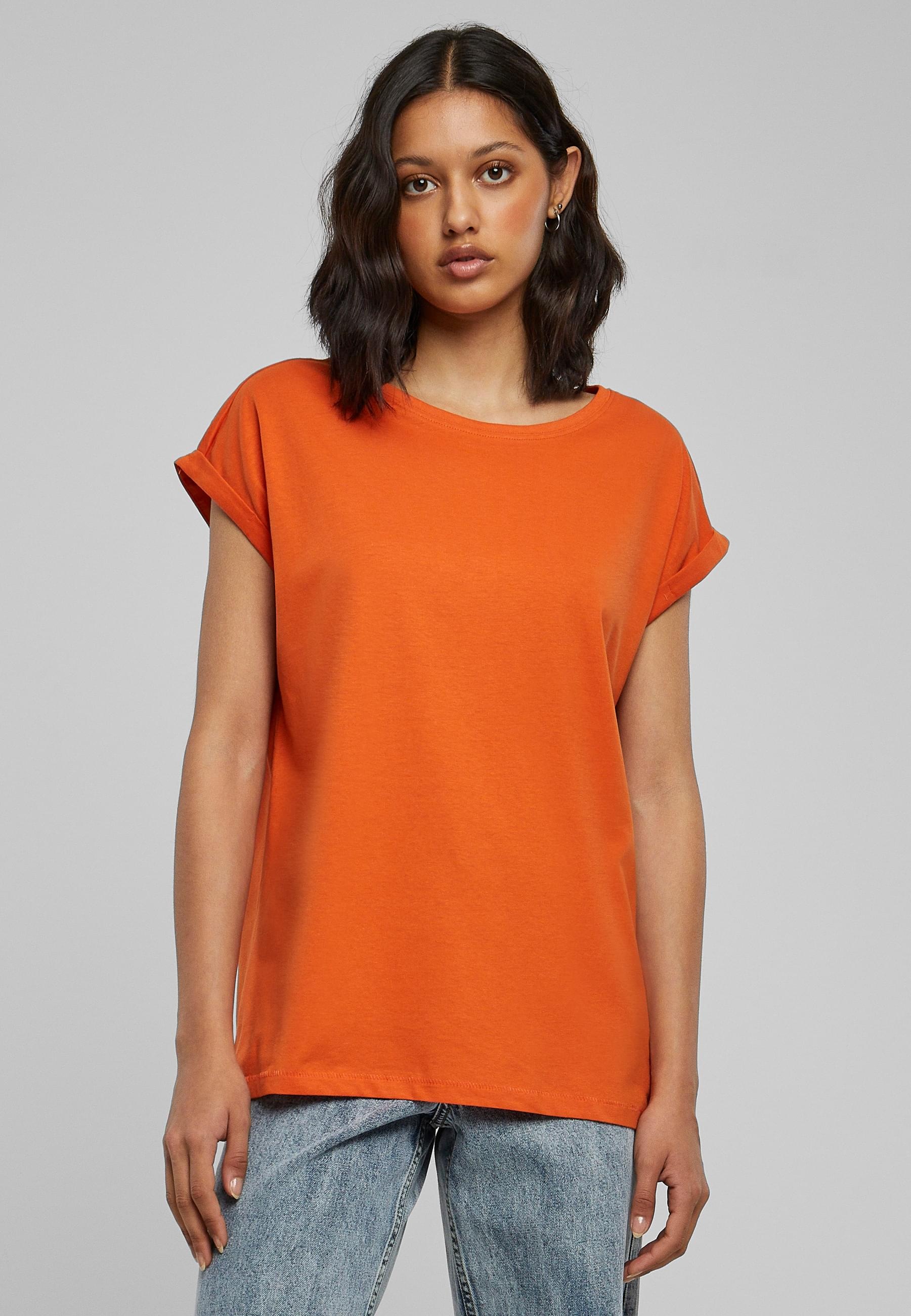 URBAN CLASSICS Kurzarmshirt »Urban Classics Damen Ladies Extended Shoulder Tee«, (1 tlg.)