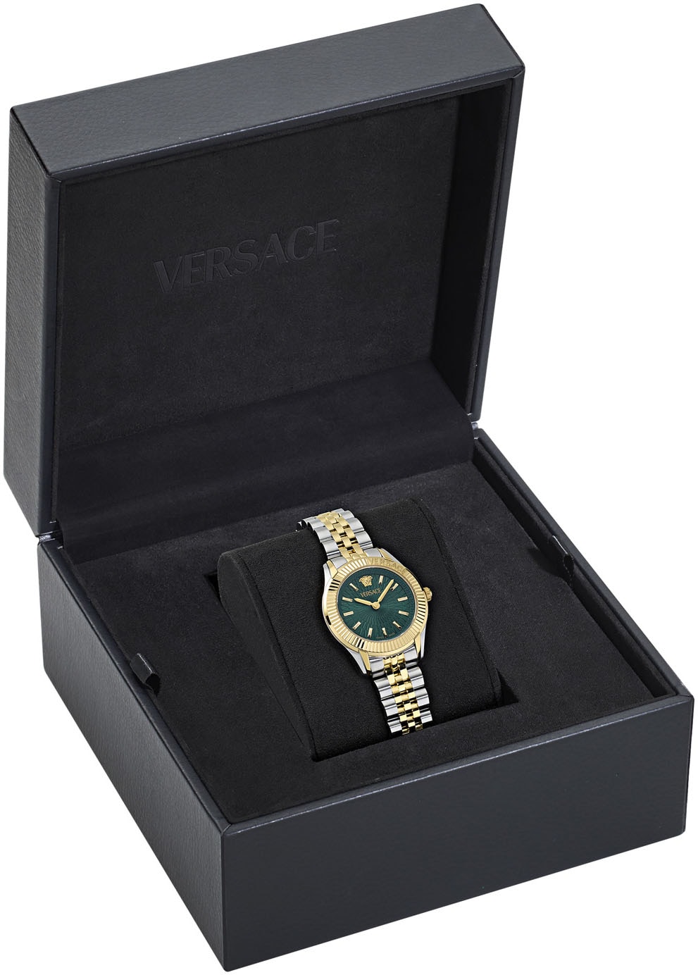 Versace Quarzuhr »GRECA TIME LADY«, Armbanduhr, Damenuhr, Saphirglas, Swiss Made, analog