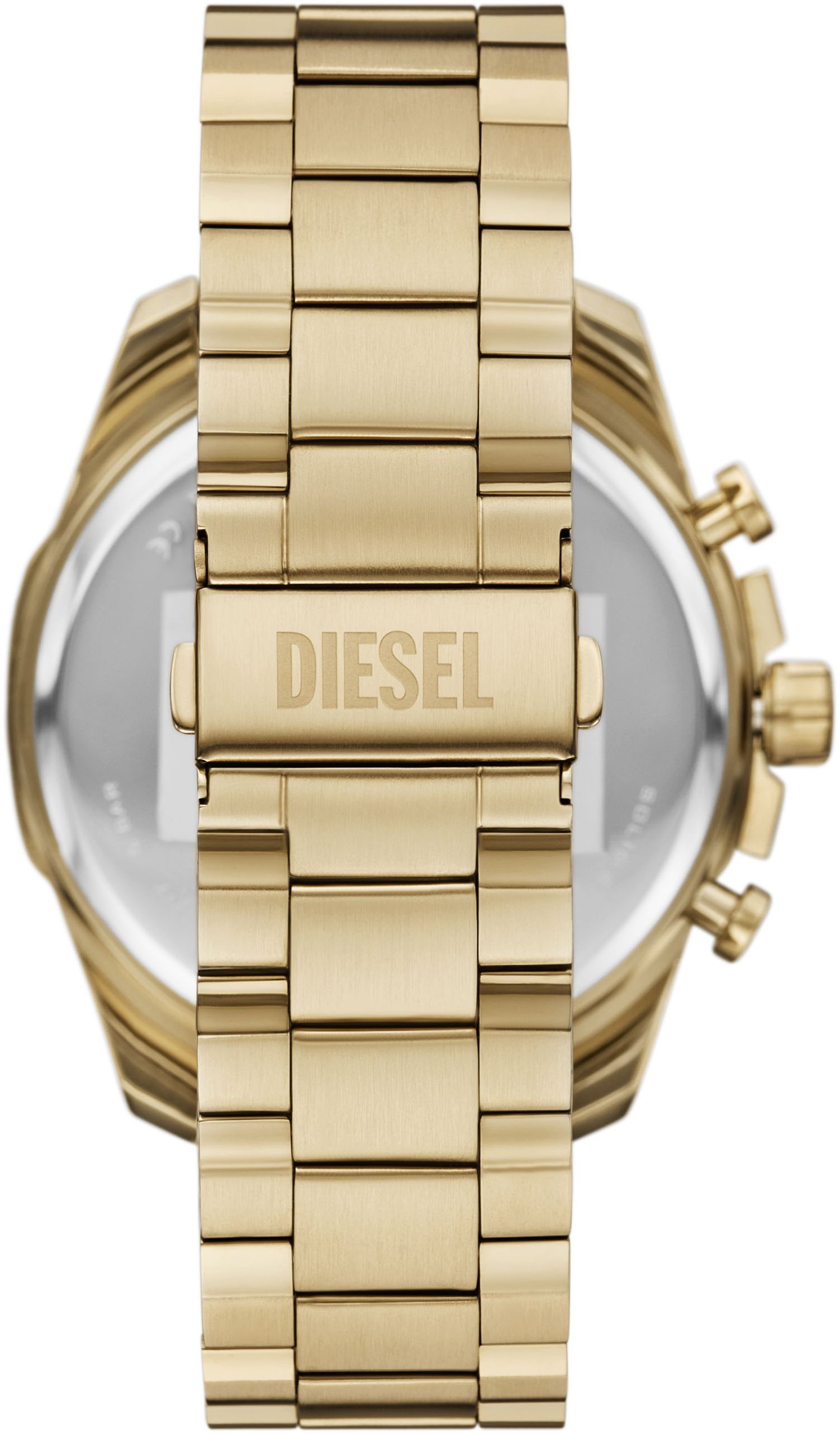 Diesel Chronograph »MEGA CHIEF SLIM«, Quarzuhr, Armbanduhr, Herrenuhr, Edelstahlarmband, analog, Tag