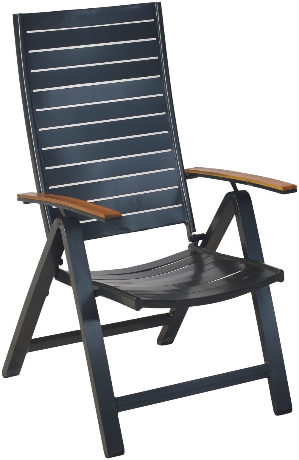 MERXX Garten-Essgruppe »»Astros««, (Set, 9 tlg.), Tischplatte aus Aluminium, Armlehnen aus Akazienholz