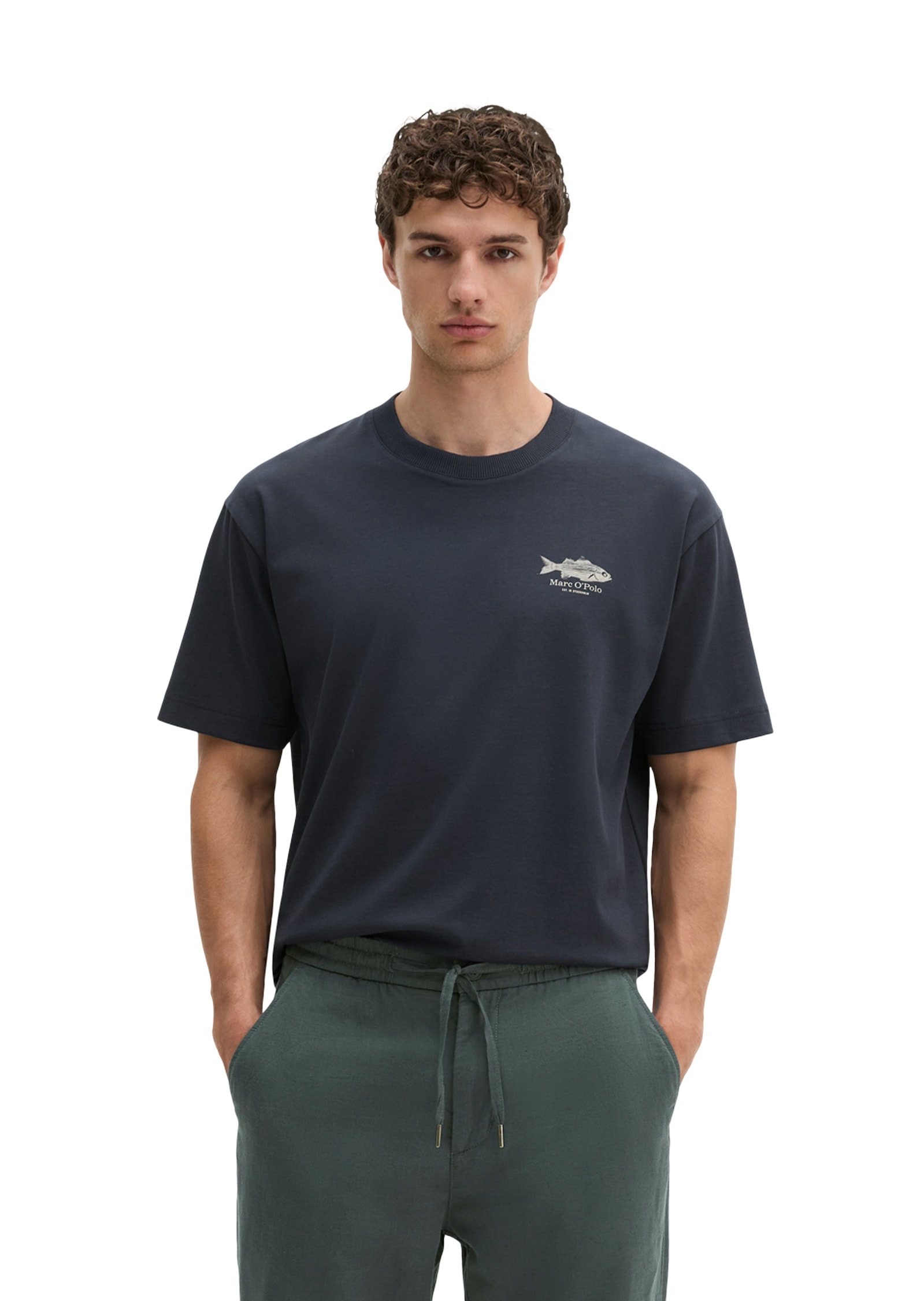 Marc OPolo T-Shirt "mit Fisch-Rückenprint"