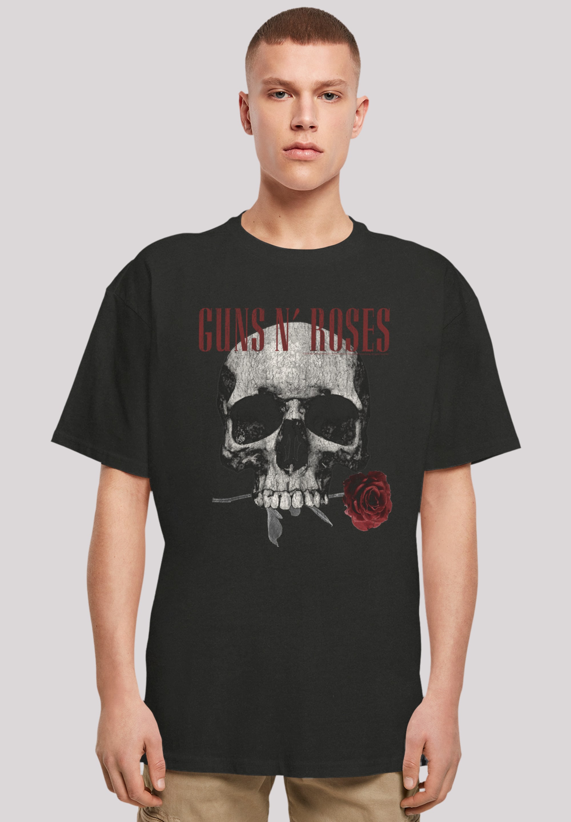 Qualität ▷ \'n\' kaufen Flower Band«, Premium »Guns Roses T-Shirt Rock Musik BAUR | Skull F4NT4STIC