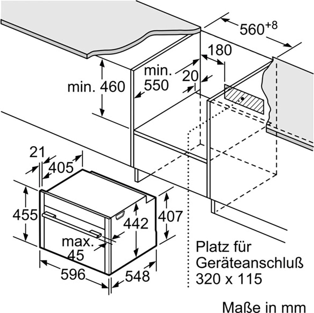 NEFF Backofen mit Mikrowelle N 70 »C24MR21N0«, EasyClean®, AirFry-Funktion