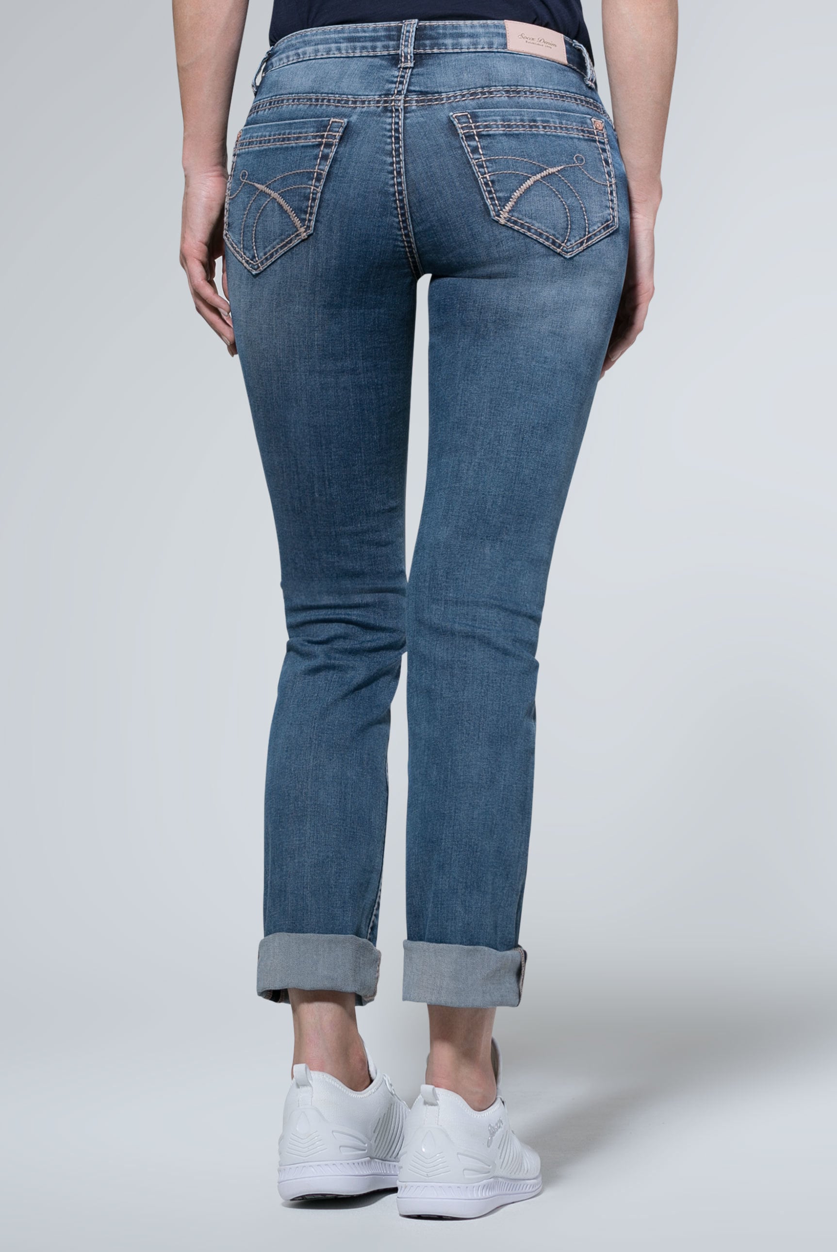 SOCCX Regular-fit-Jeans, mit Turn-Up Saum